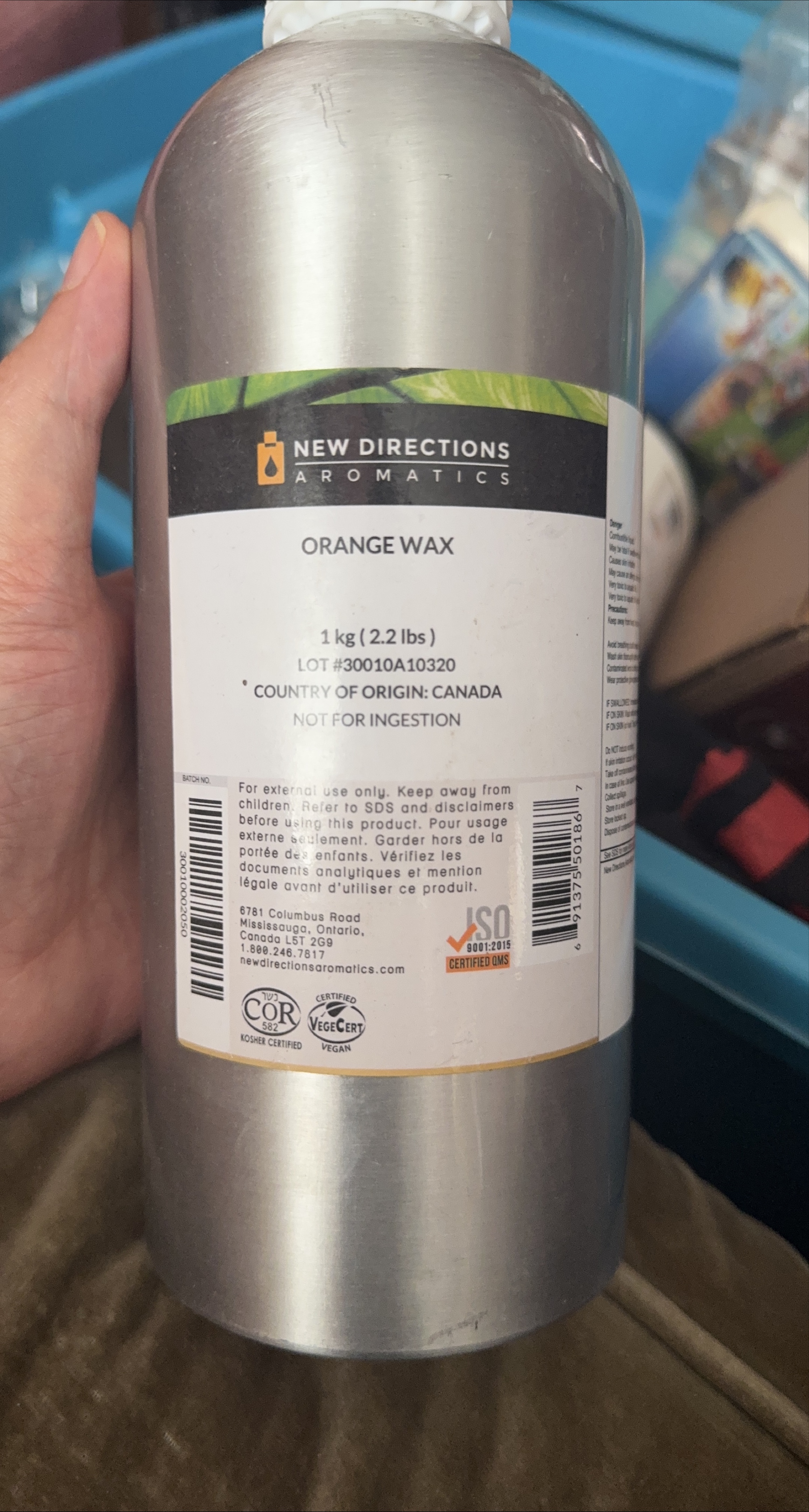 New Directions Aromatics Orange Wax 1 kg thumbnail