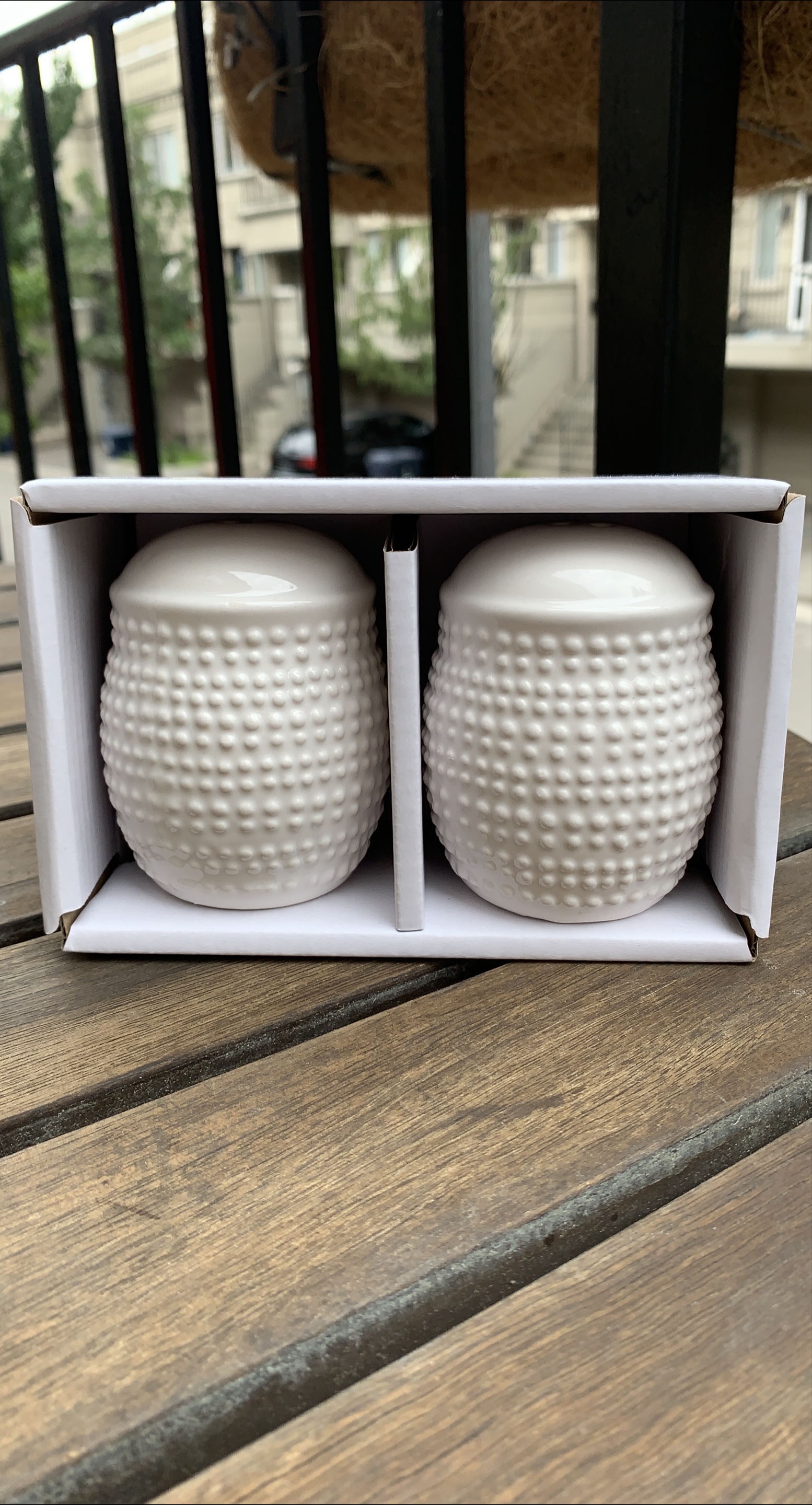 New White Salt & Pepper Shakers Set