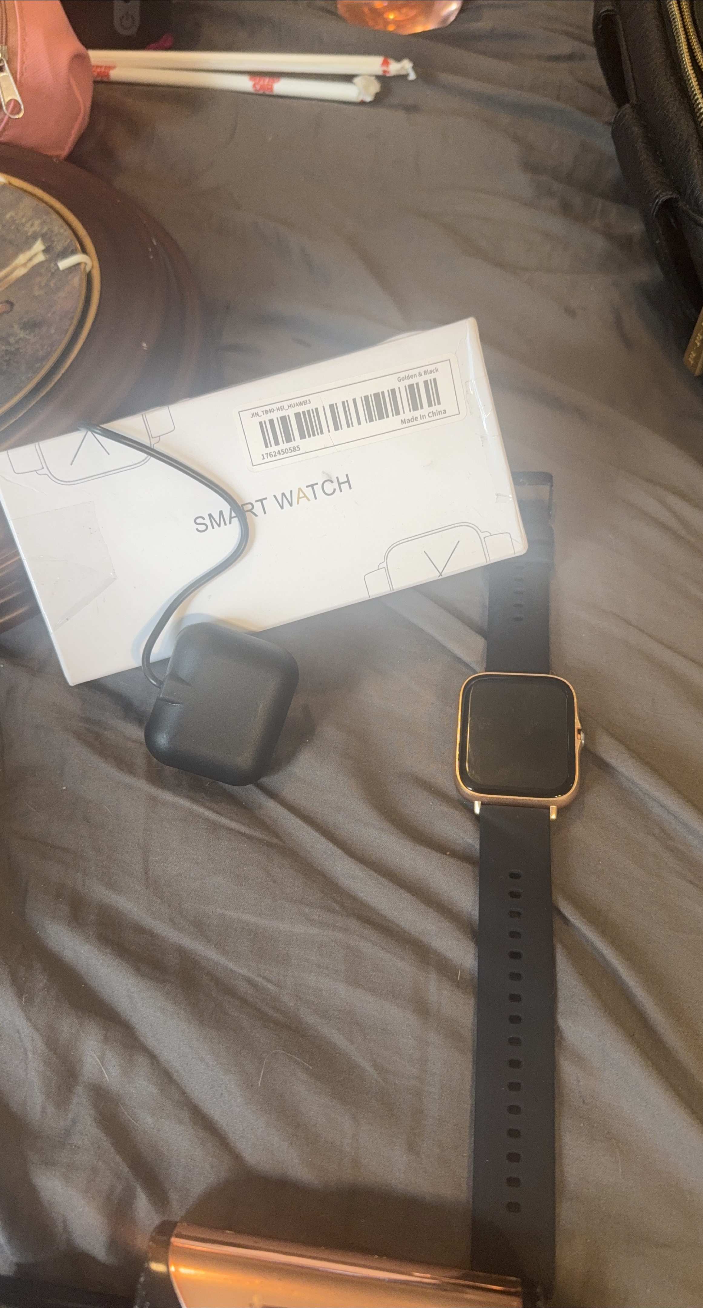 Generic Smart Watch Golden & Black