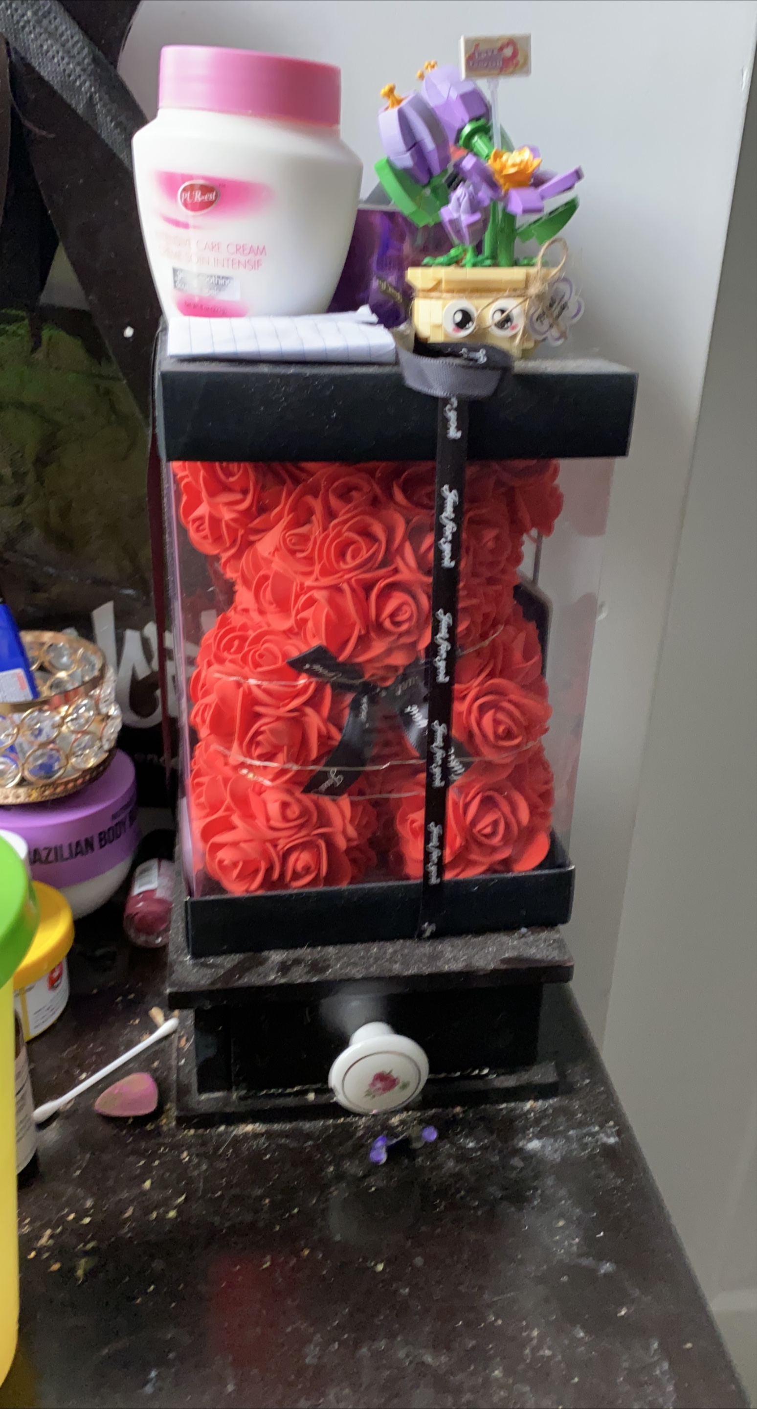 Rose Bear in Box - Red thumbnail