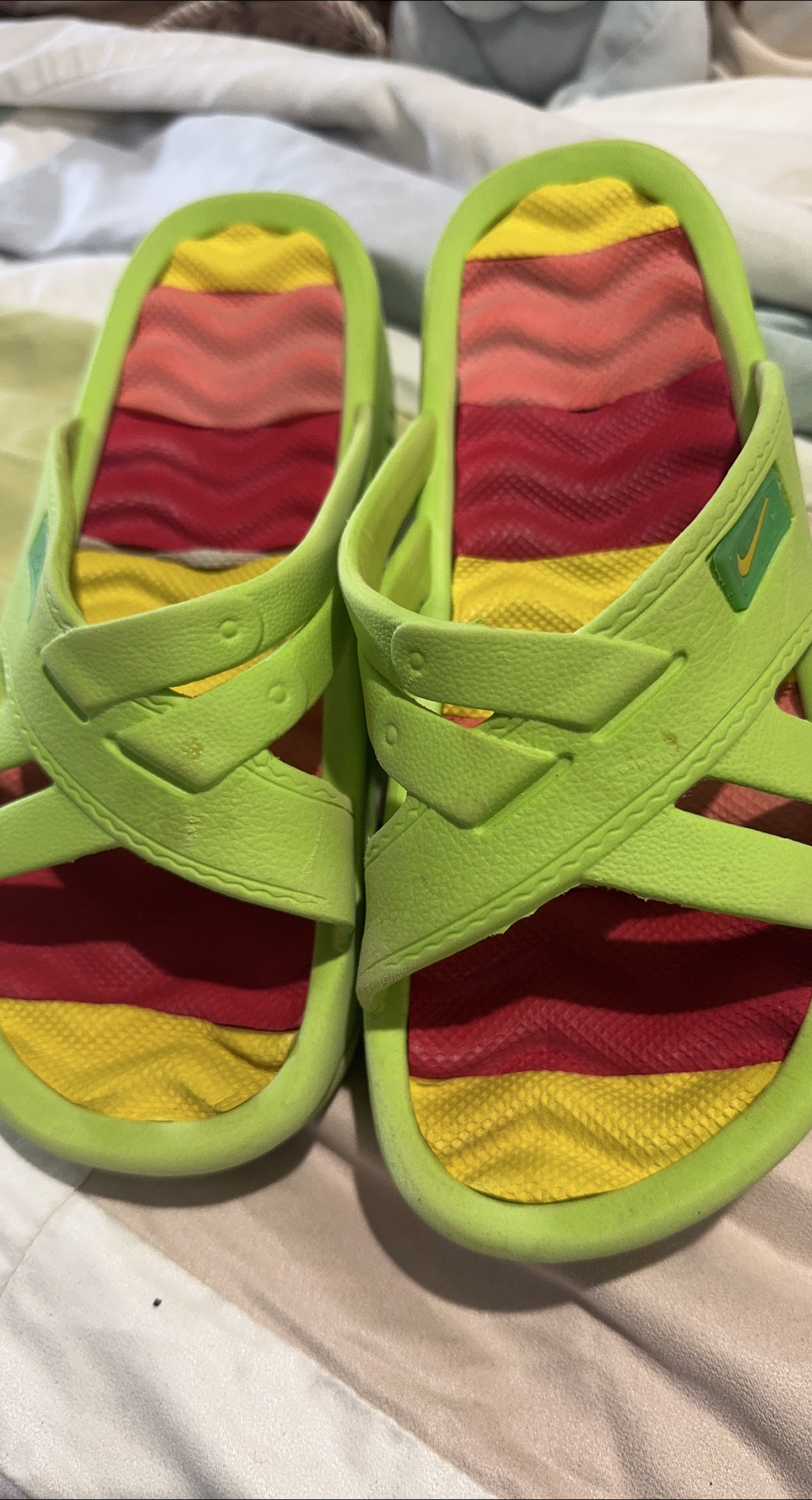 Nike Slides Sandals Kids Youth Size Toddler Rainbow
