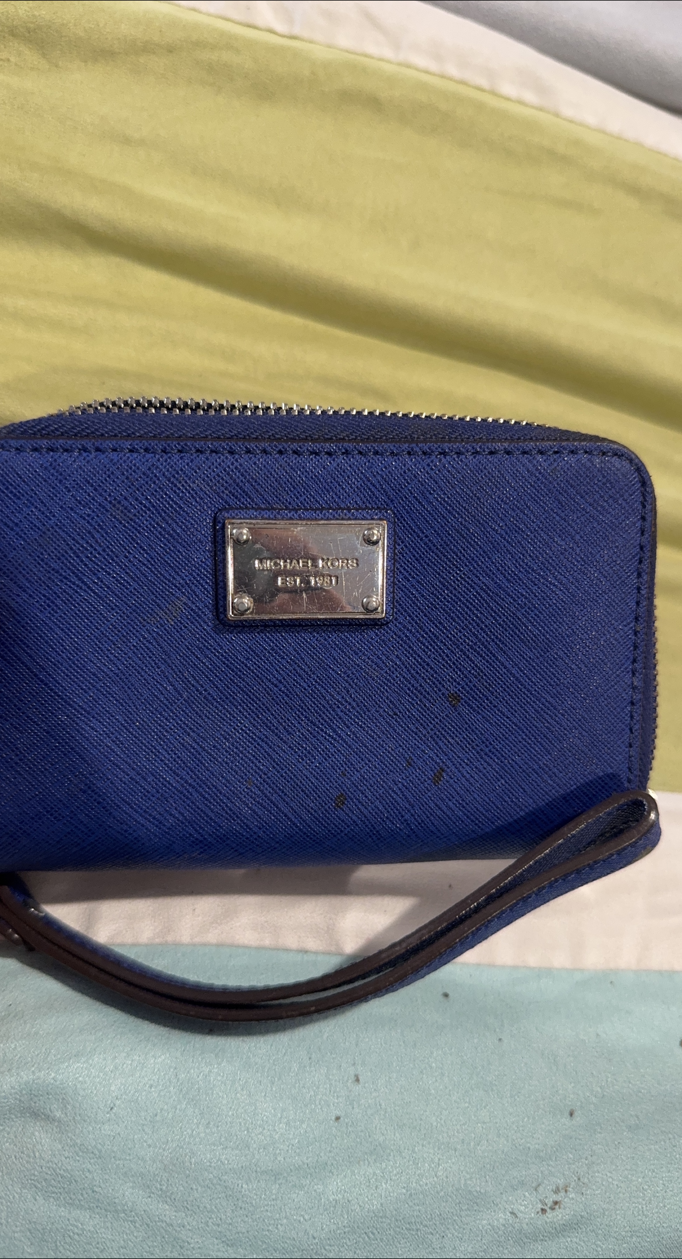 Michael Kors Blue Wristlet