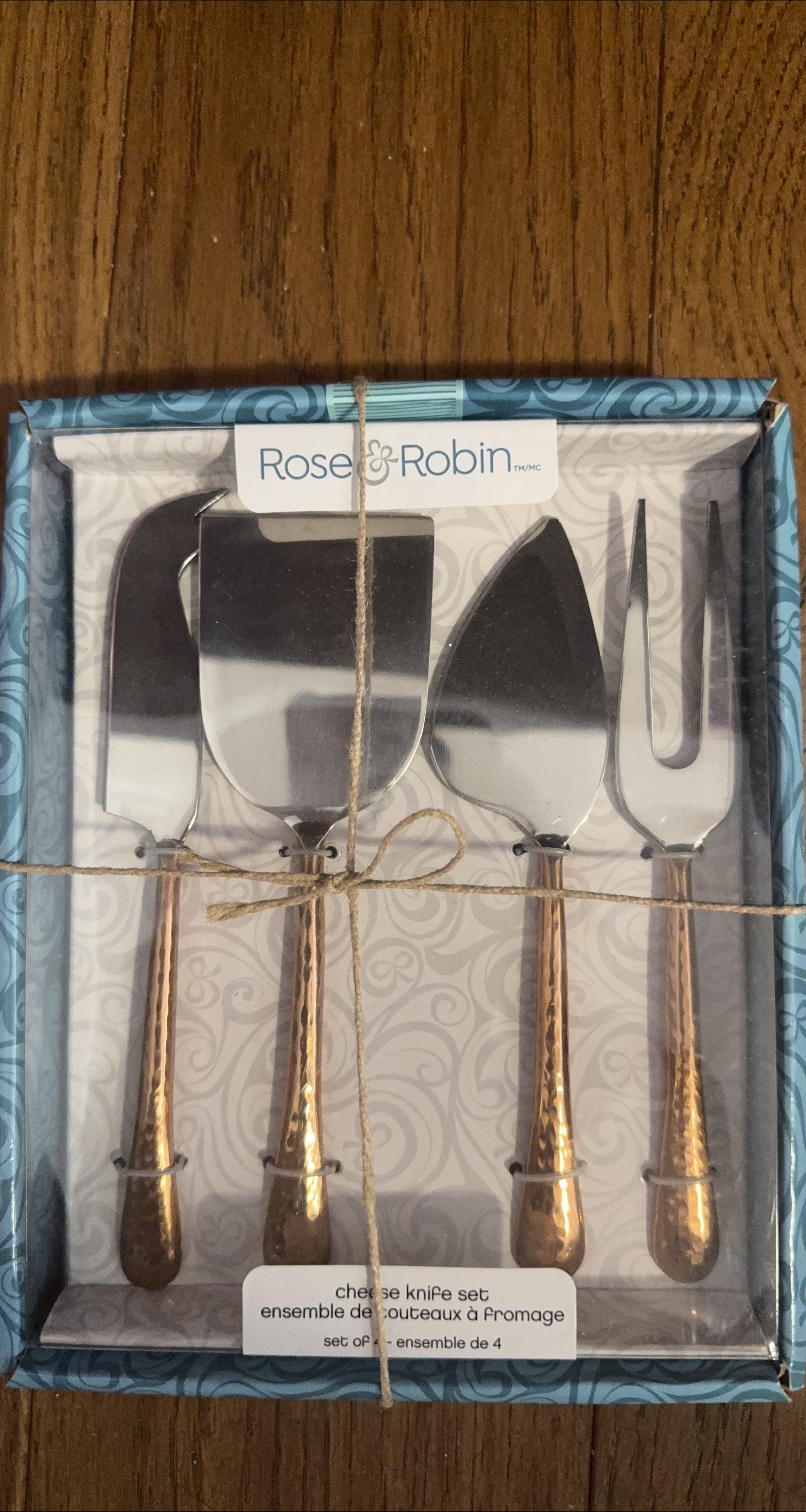 Rose & Robin Cheese Knife Set - New in Box!