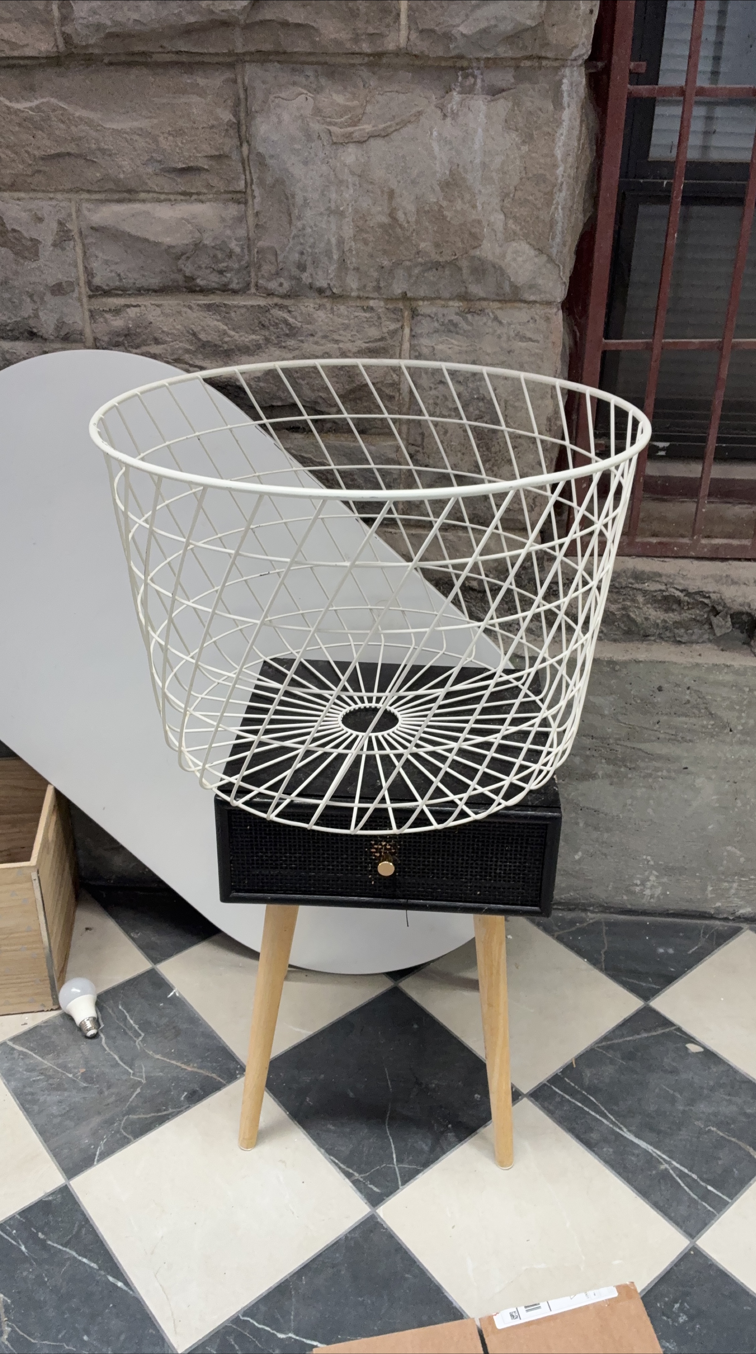 White Wire Basket thumbnail
