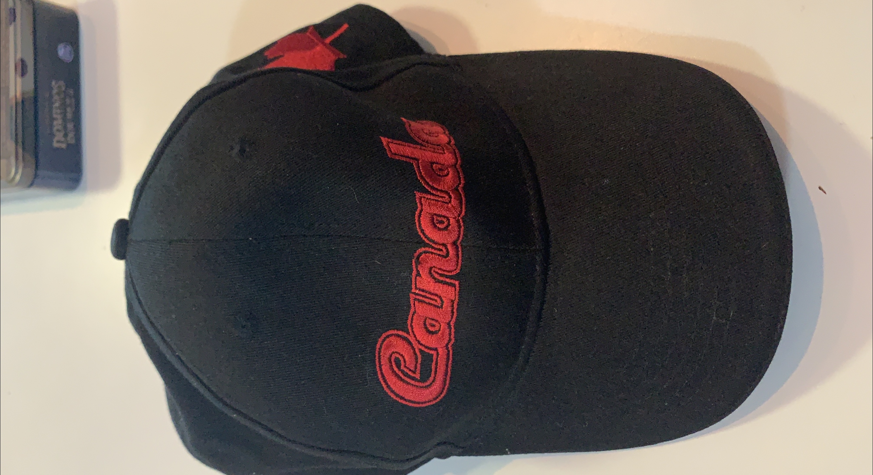 Canada Baseball Cap - Black with Red Embroidery thumbnail