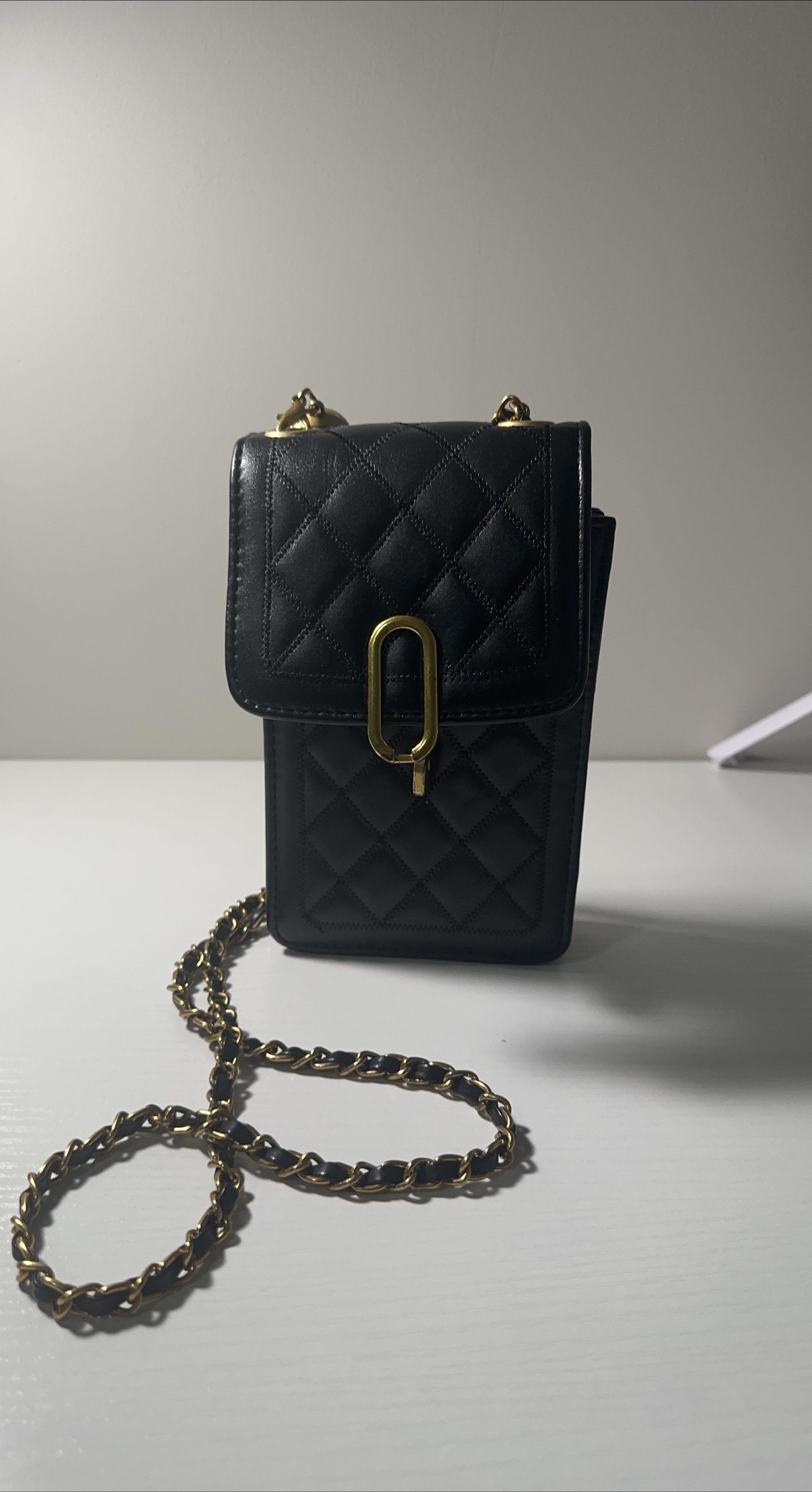 Black Quilted Chain Bag soft leather image indicator(1)