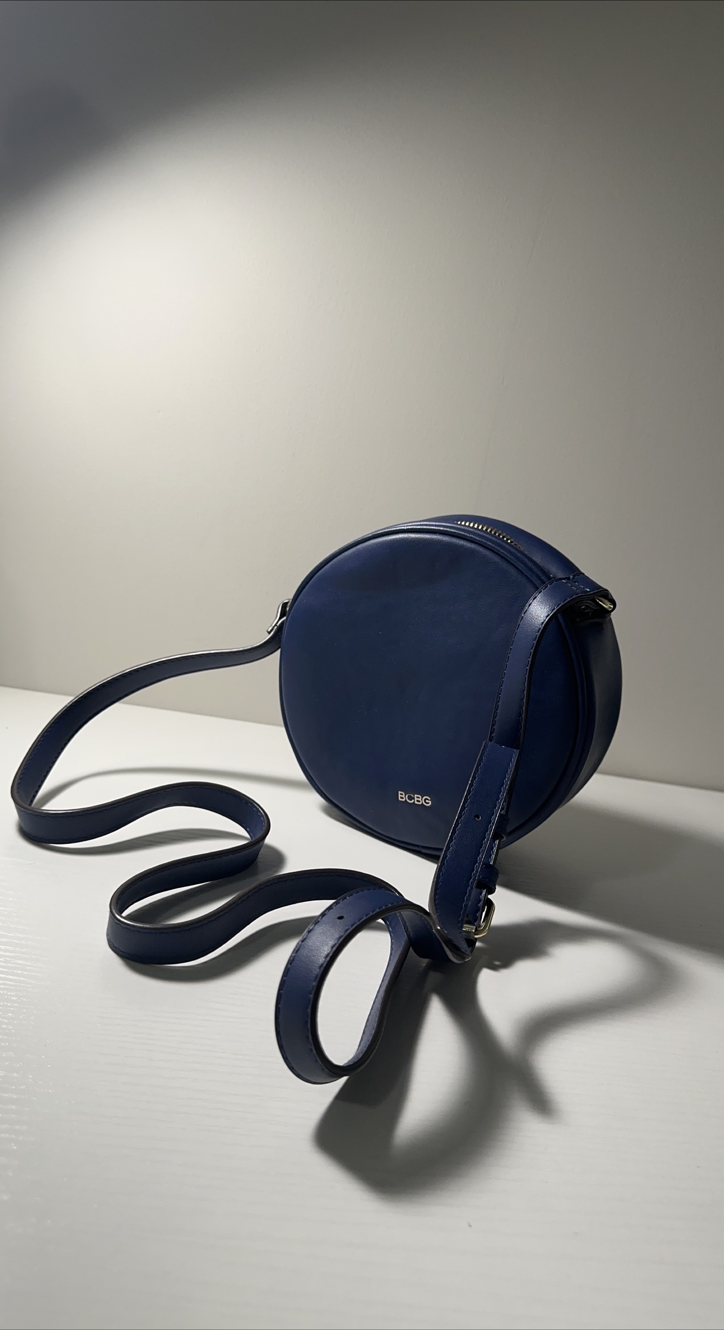 BCBG Round Crossbody Bag - Navy Blue image indicator(1)