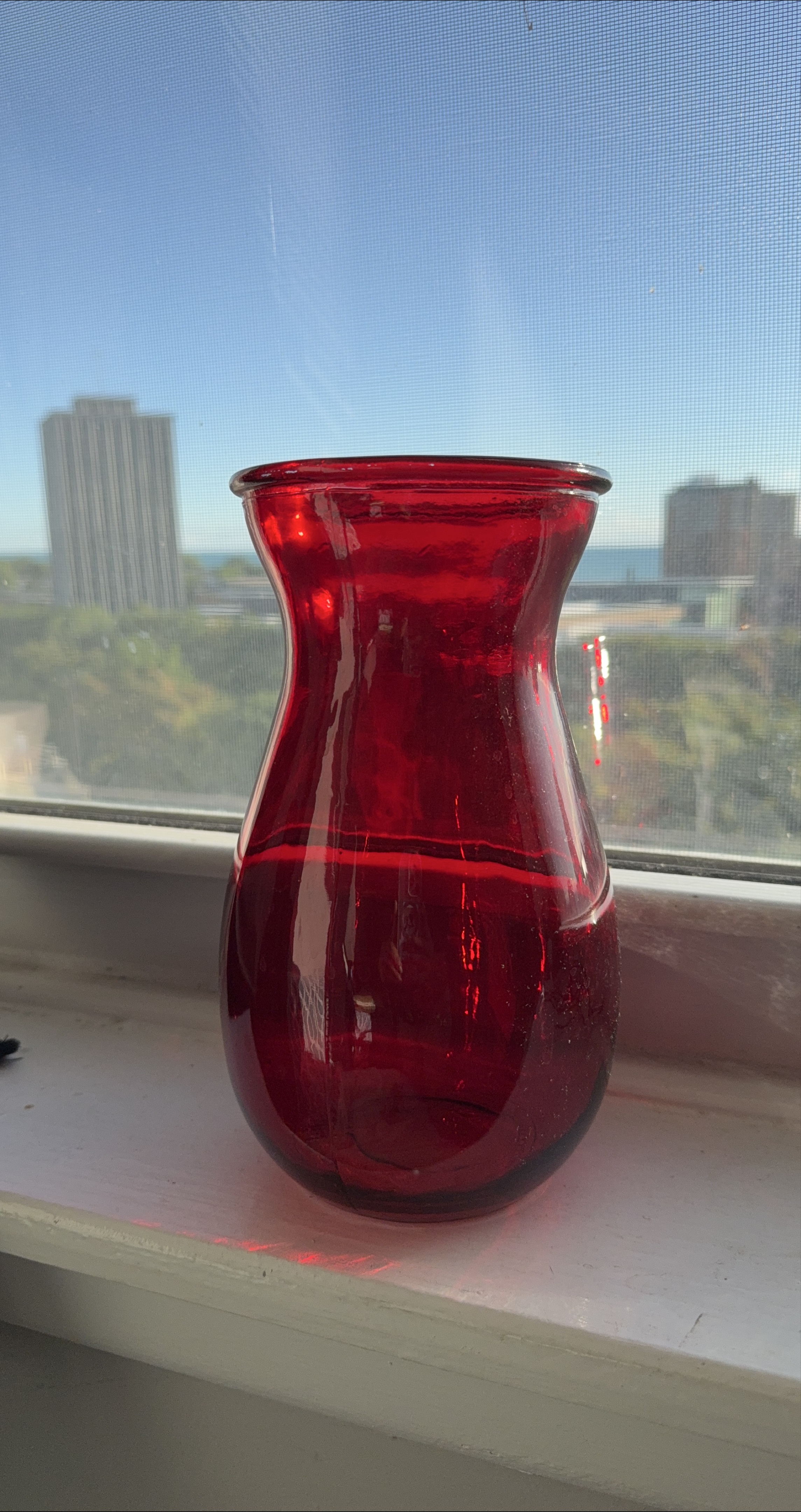 Red Glass Vase - Home Decor thumbnail
