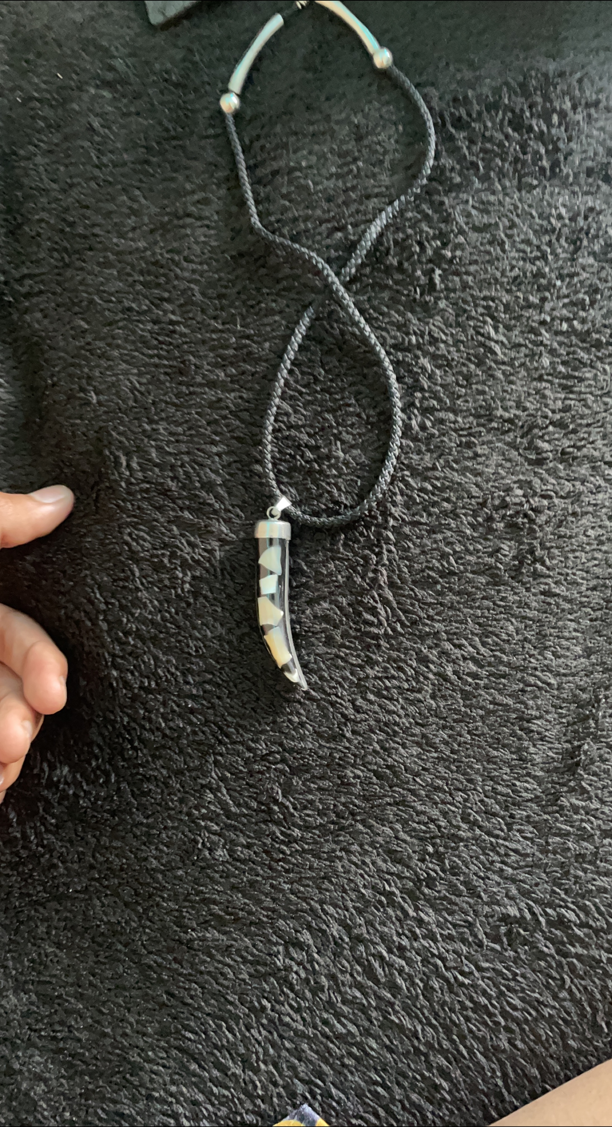 Tooth Necklace - Black Cord thumbnail