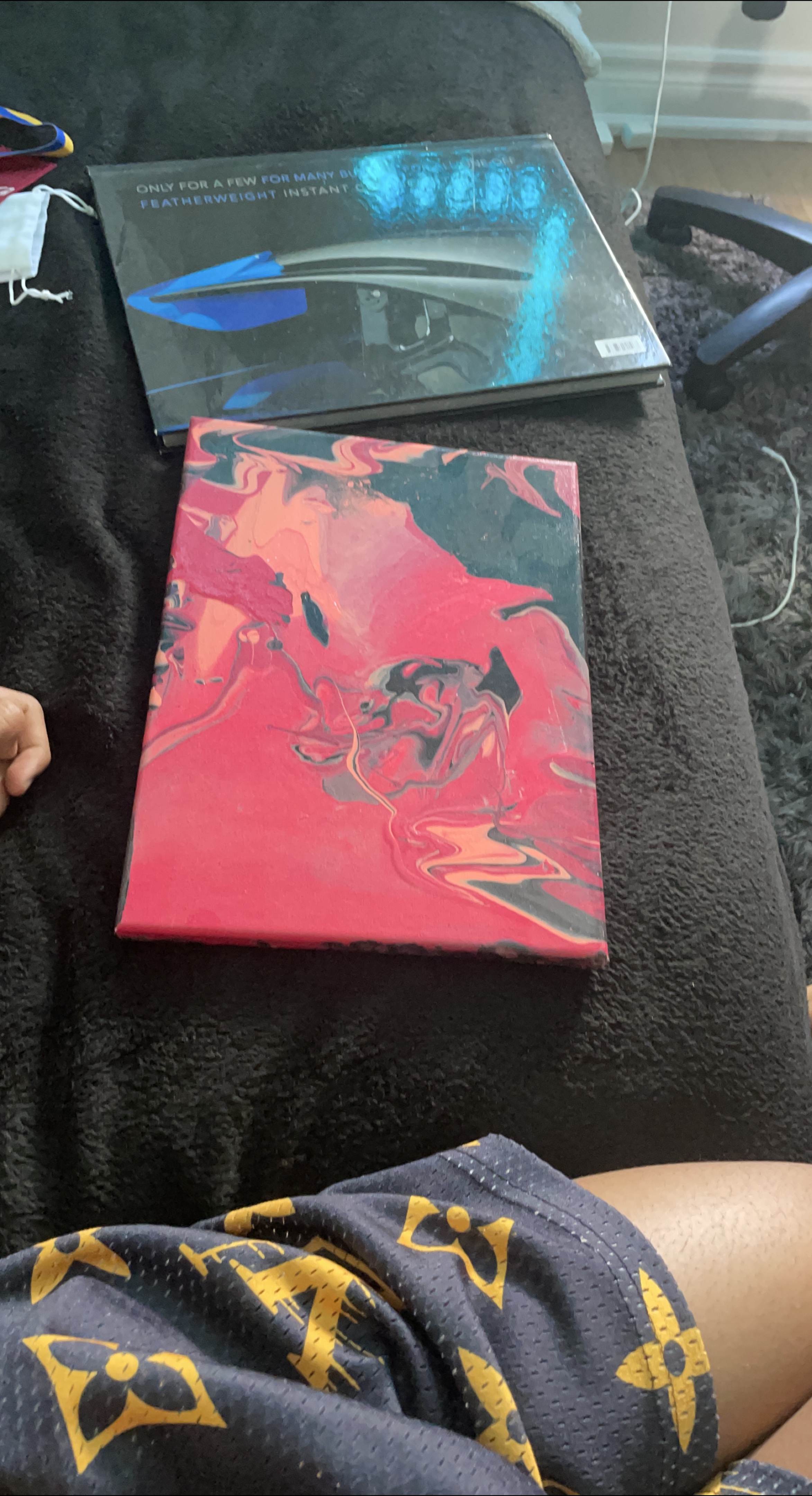 Abstract Red Canvas Painting thumbnail