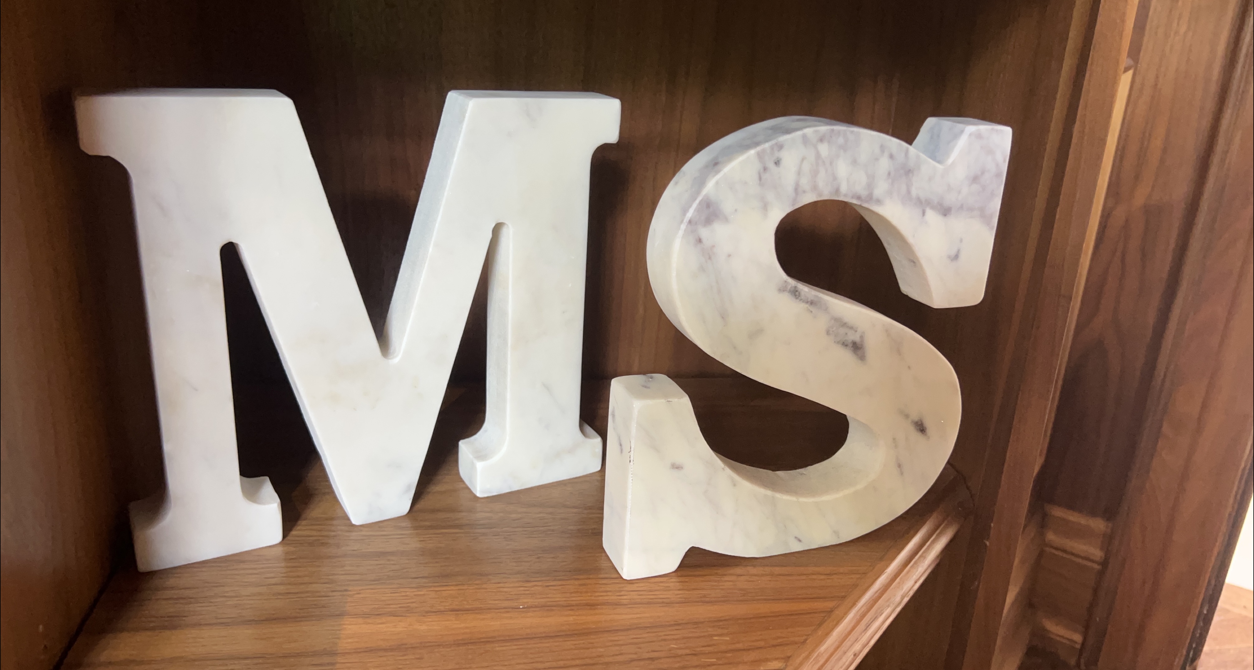 Marble Letter M & S Decor image indicator(1)