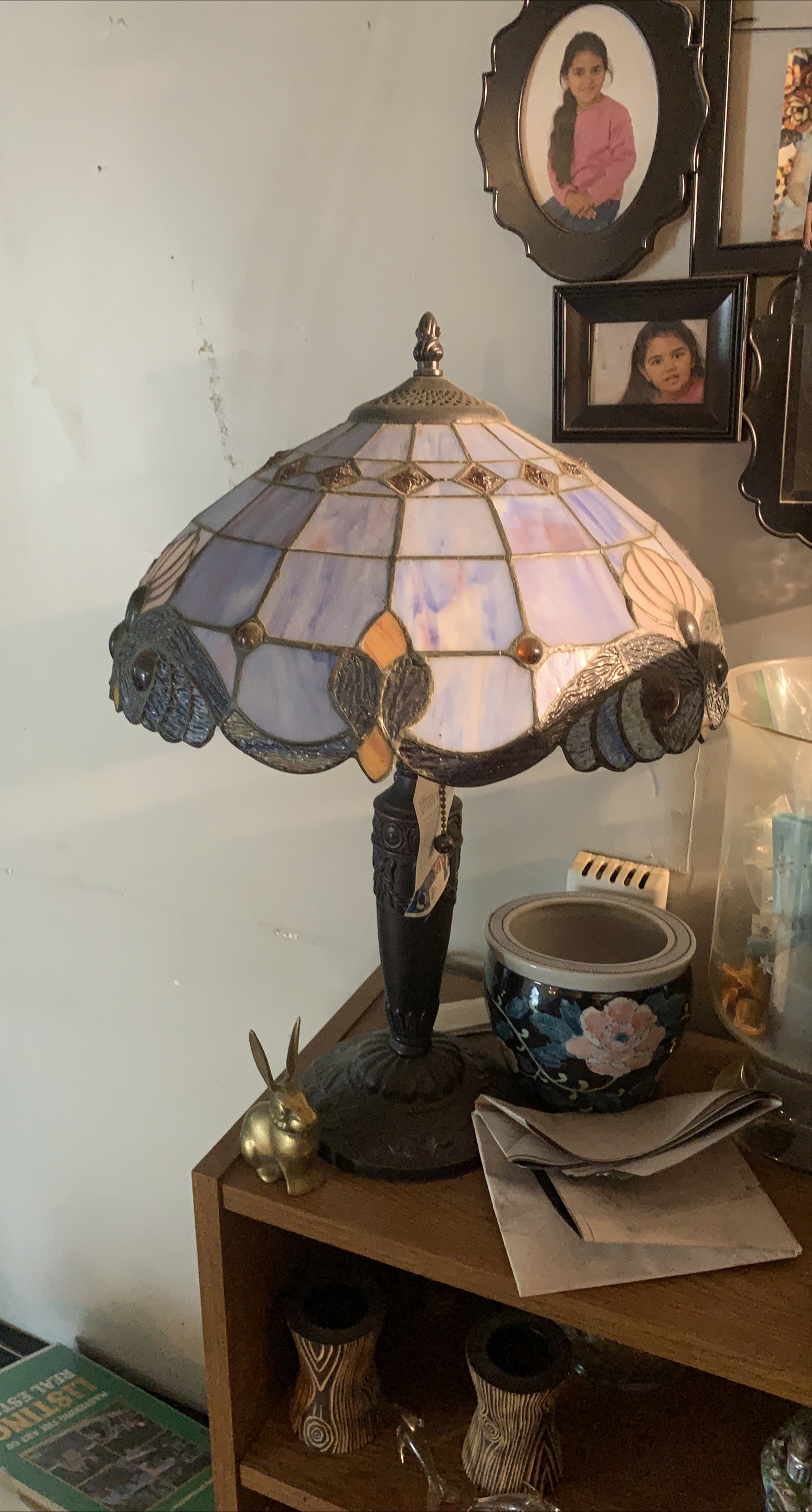 Tiffany Style Stained Glass Table Lamp thumbnail