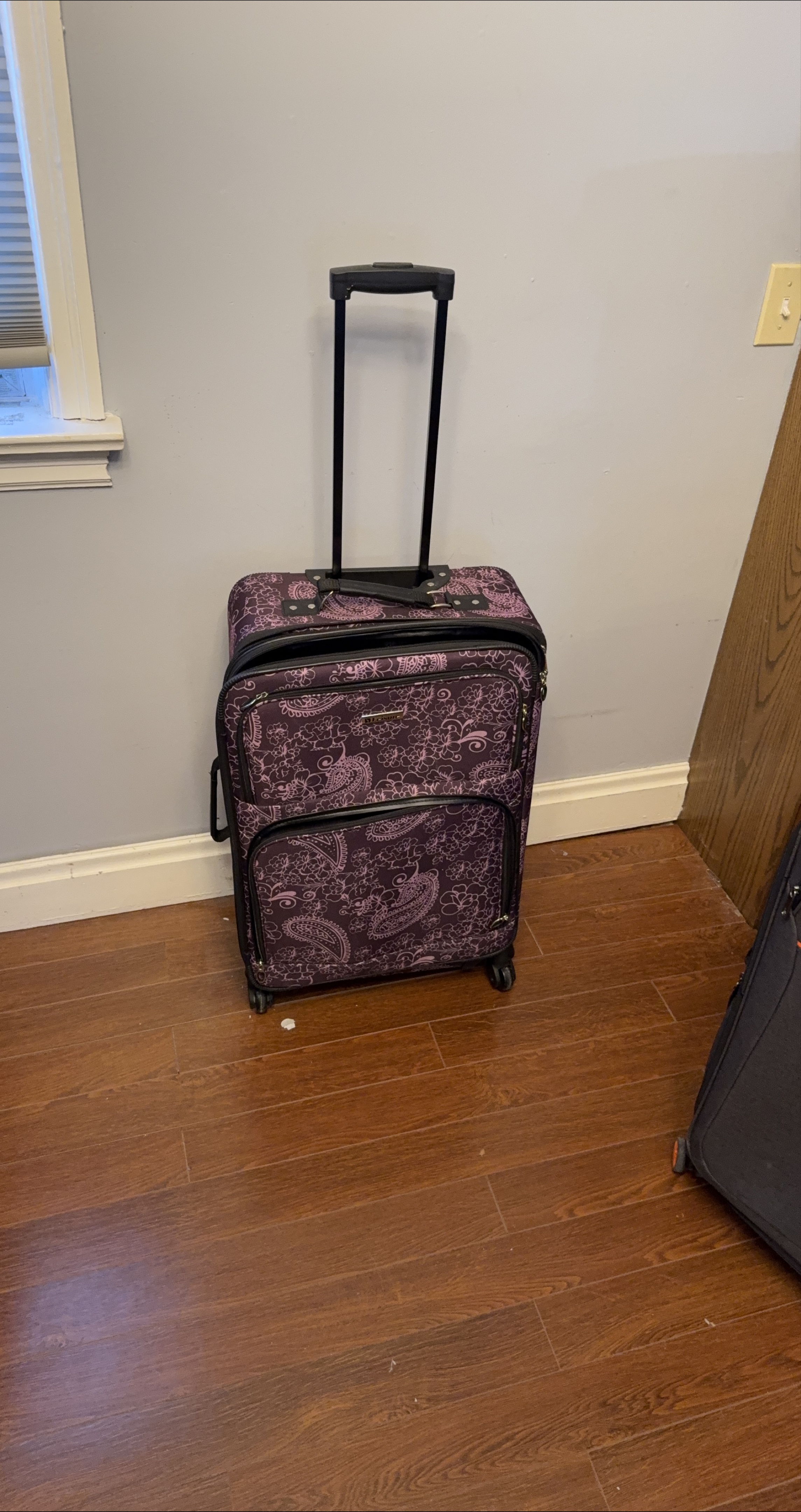 Ricardo Beverly Hills Purple Paisley Carry-on Suitcase thumbnail