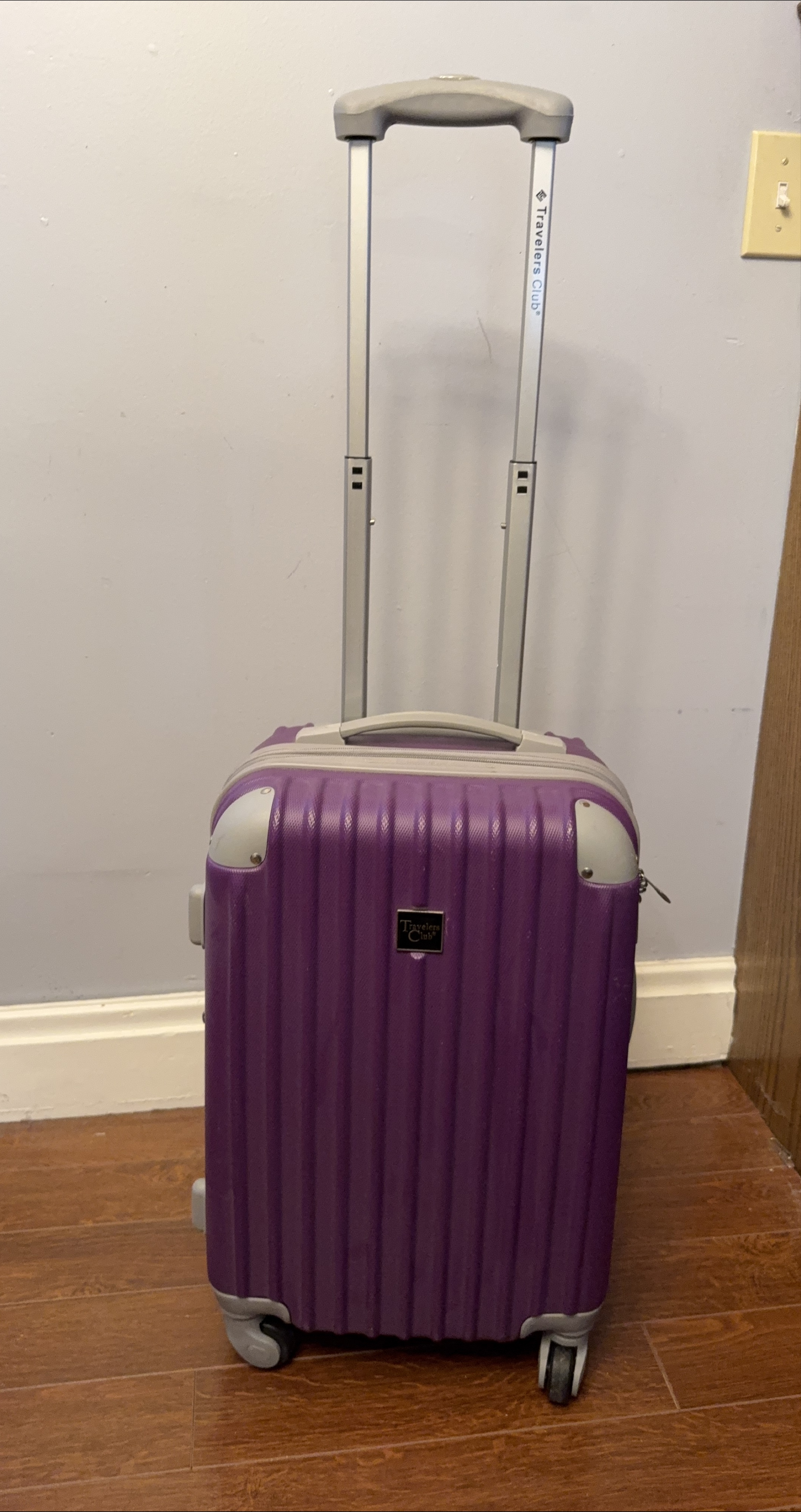 Travelers Club Purple Carry-On Suitcase thumbnail