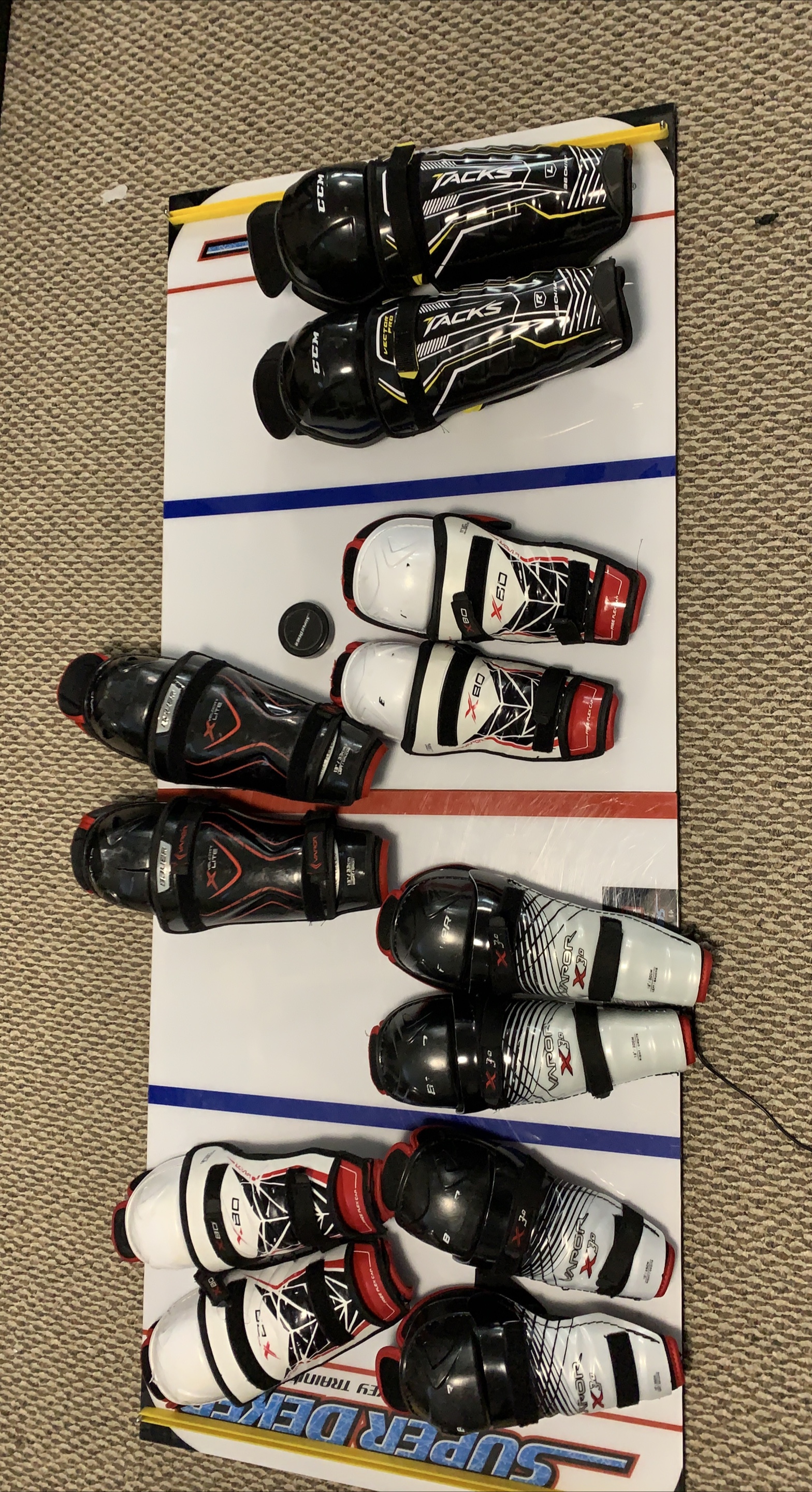 Hockey shin Pads: CCM Tacks, Bauer Vapor X3.0 & X80 thumbnail
