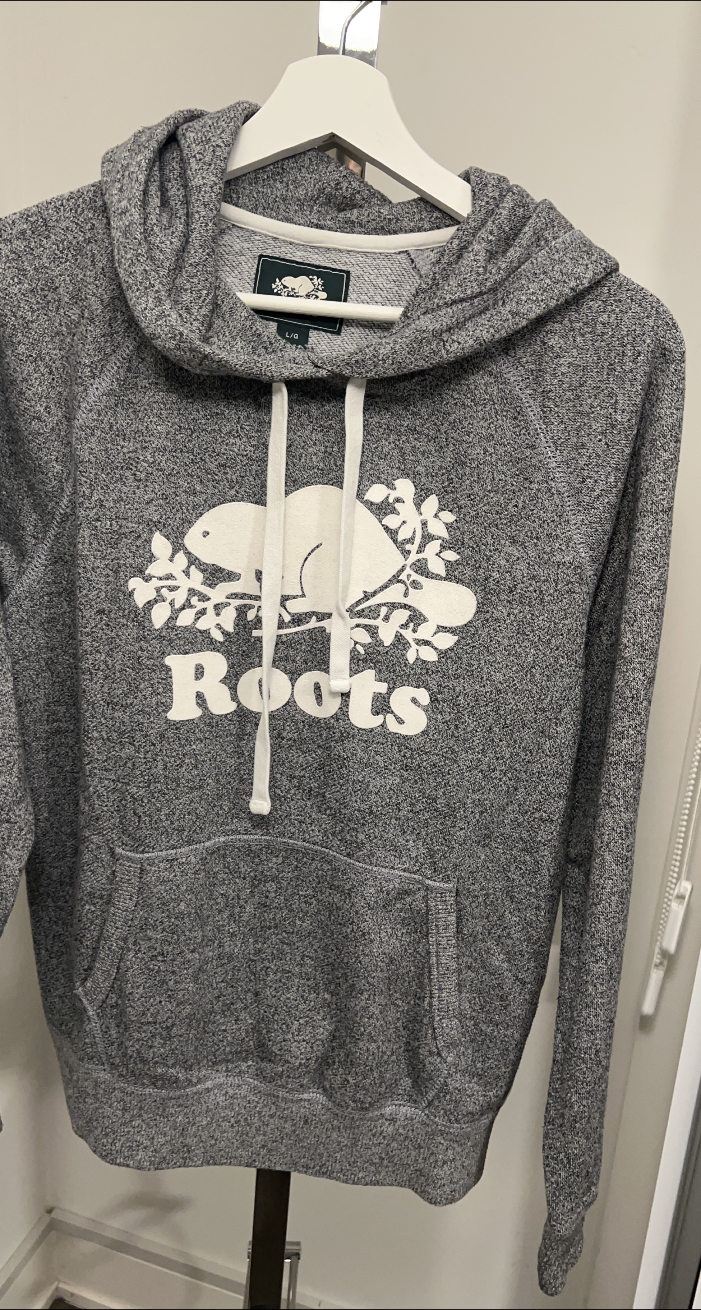 Roots Grey Hoodie - Size Large thumbnail