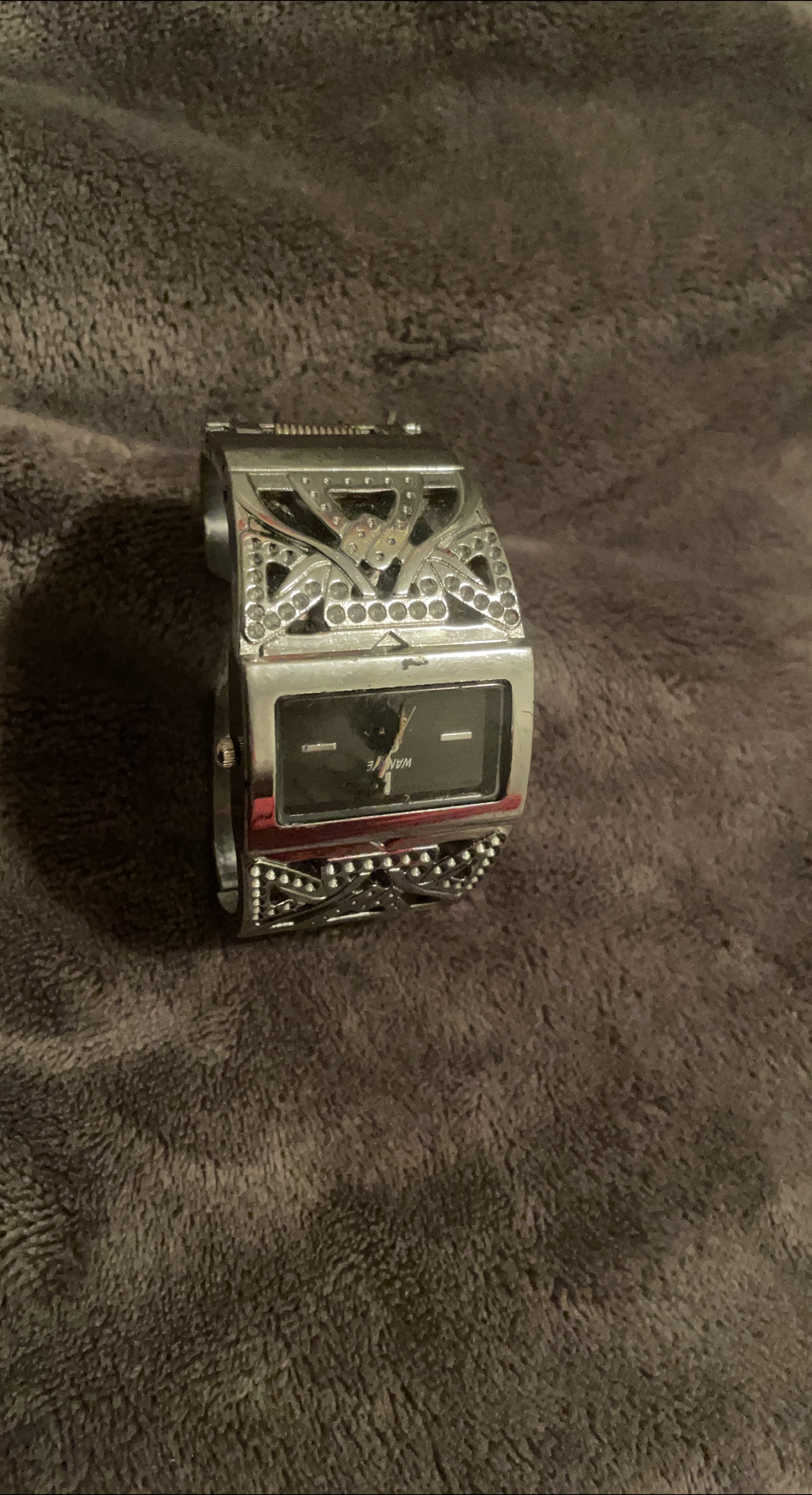 WANFE Silver Cuff Watch