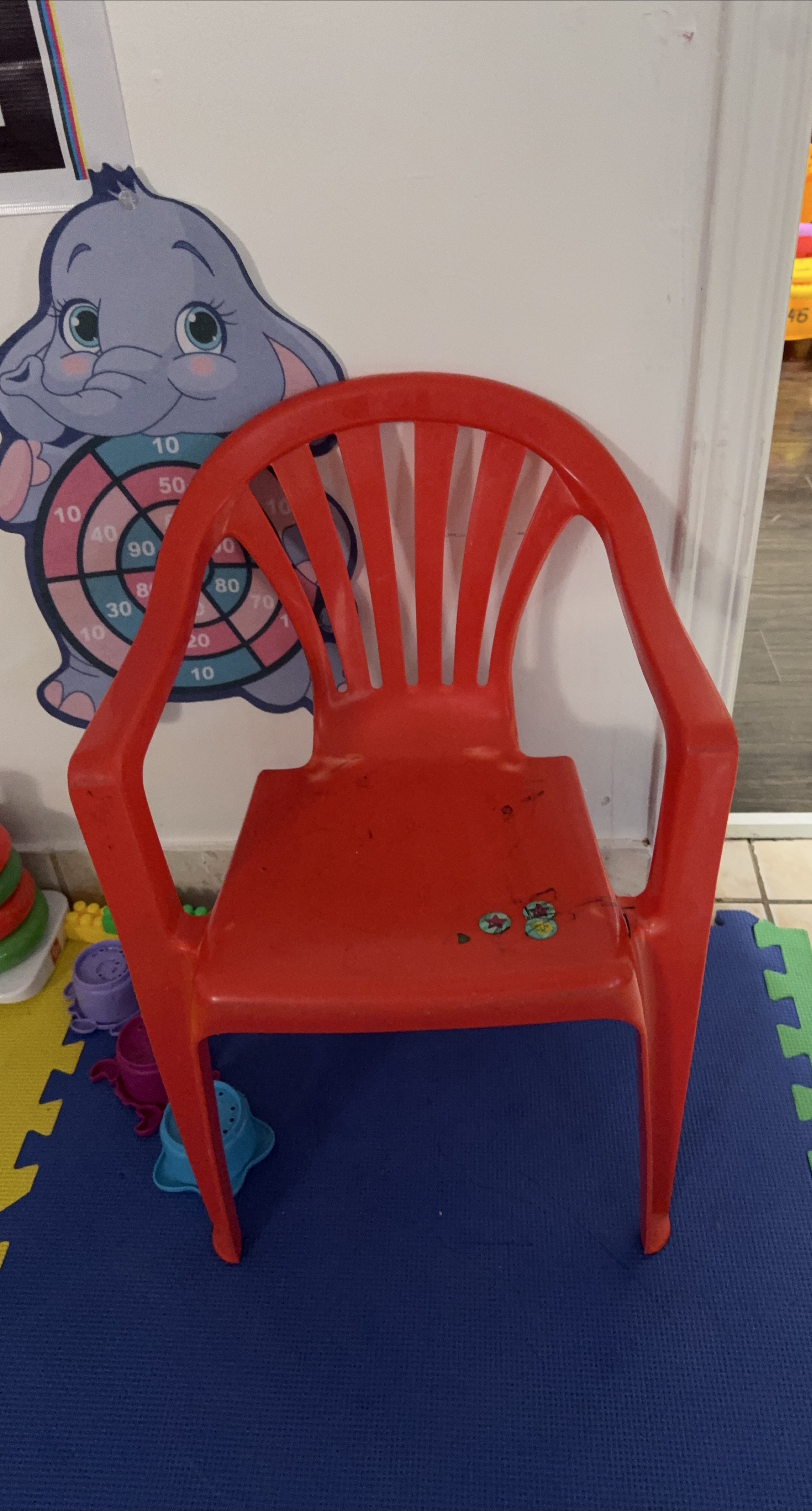 Red Plastic Child's Chair