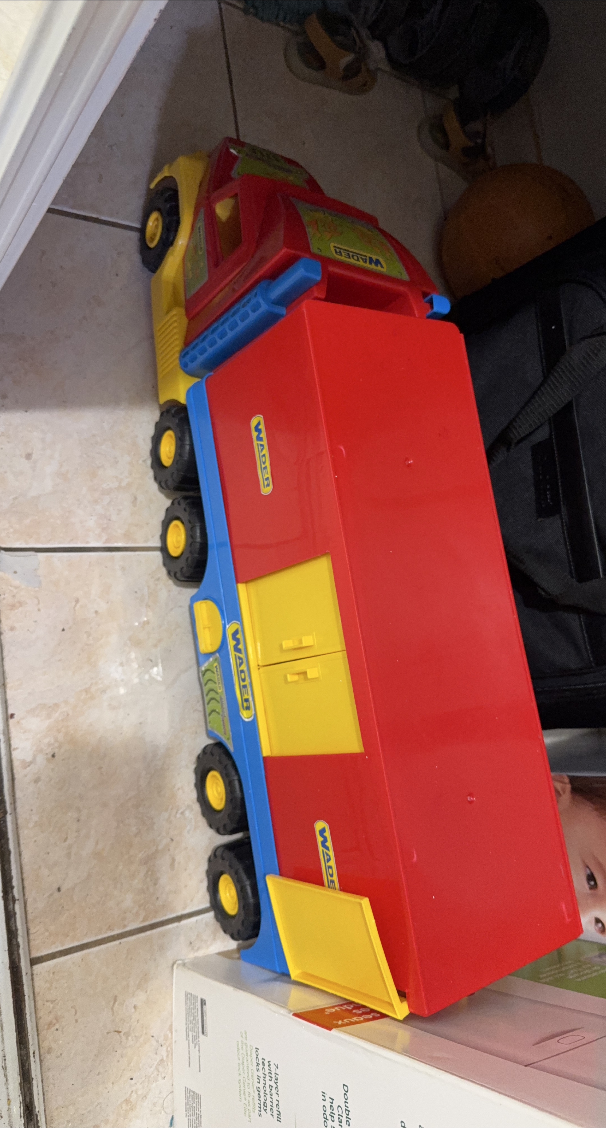 Wader Truck Toy - Red, Yellow, Blue thumbnail