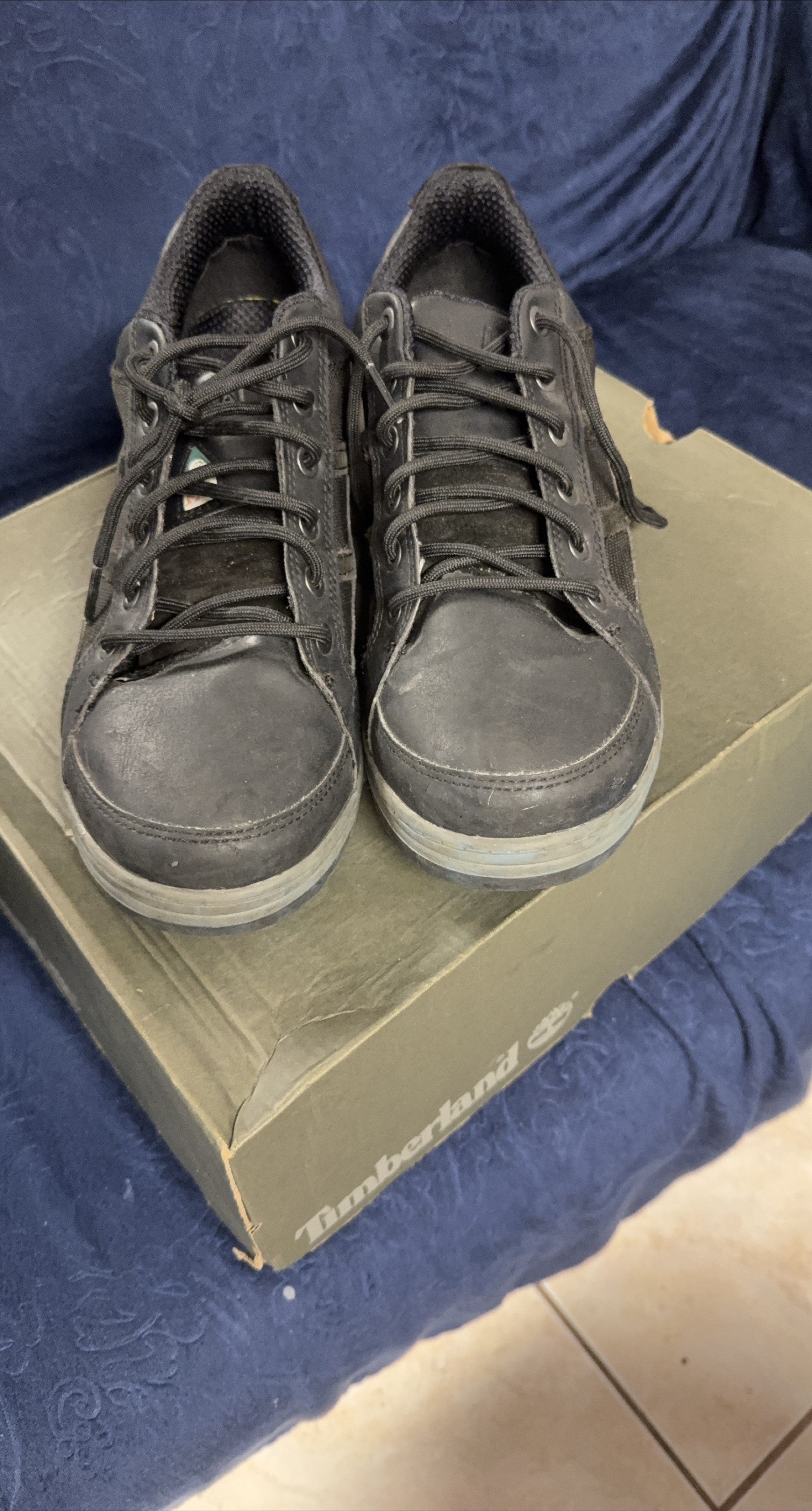 Timberland Black Leather Casual Shoes