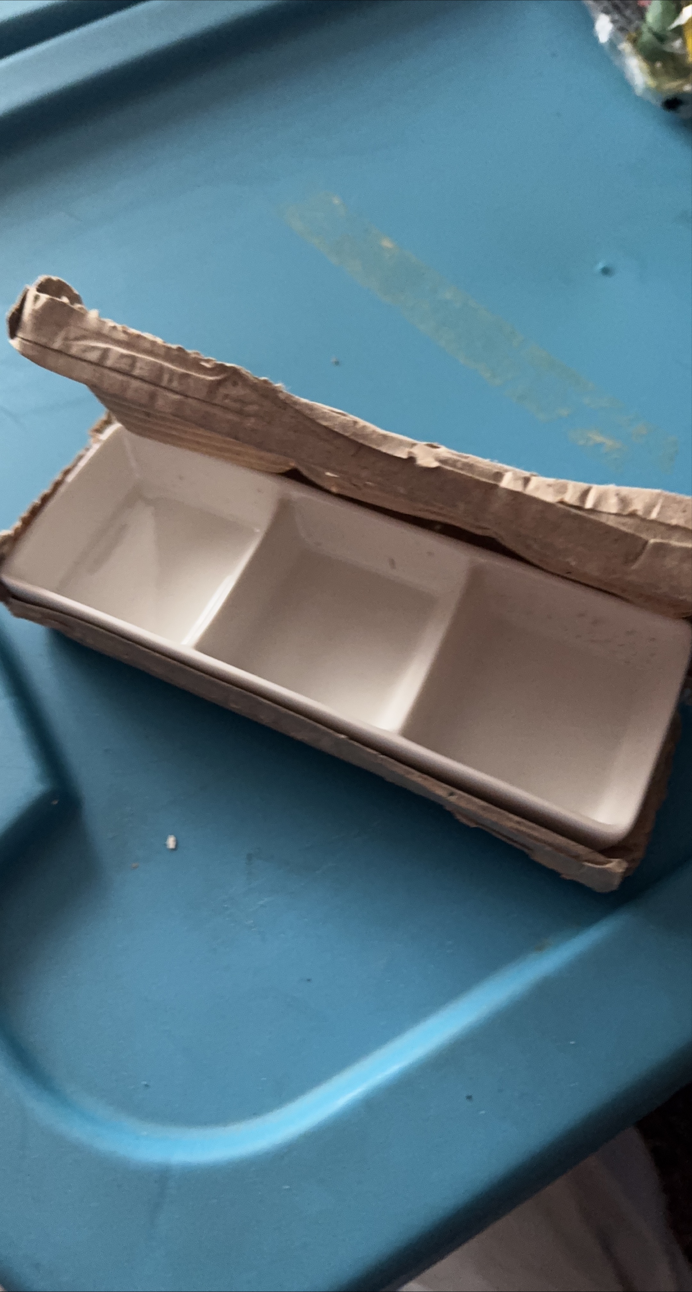 White Ceramic Condiment Trays thumbnail