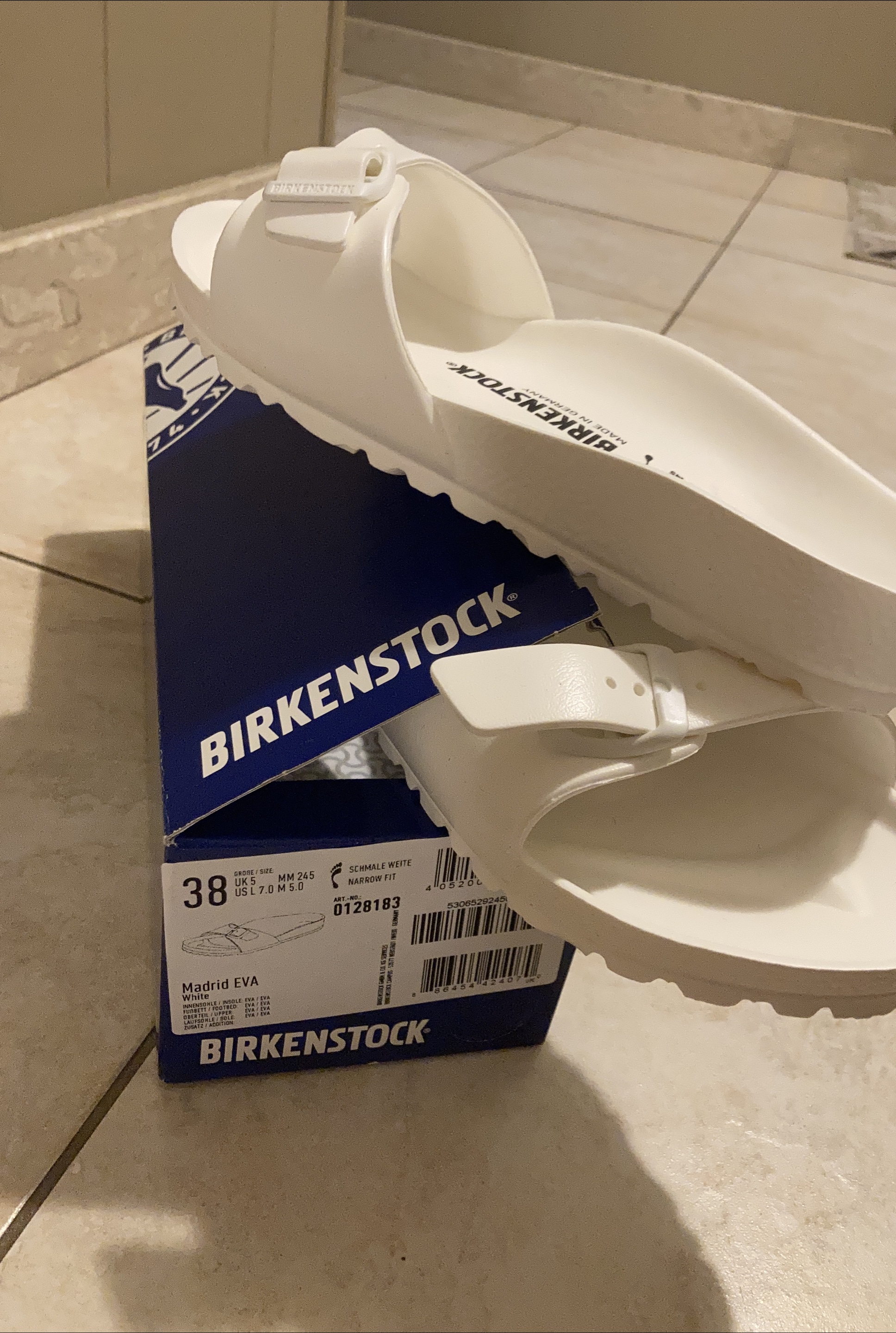 Birkenstock Madrid EVA White Sandals - Size 7 thumbnail