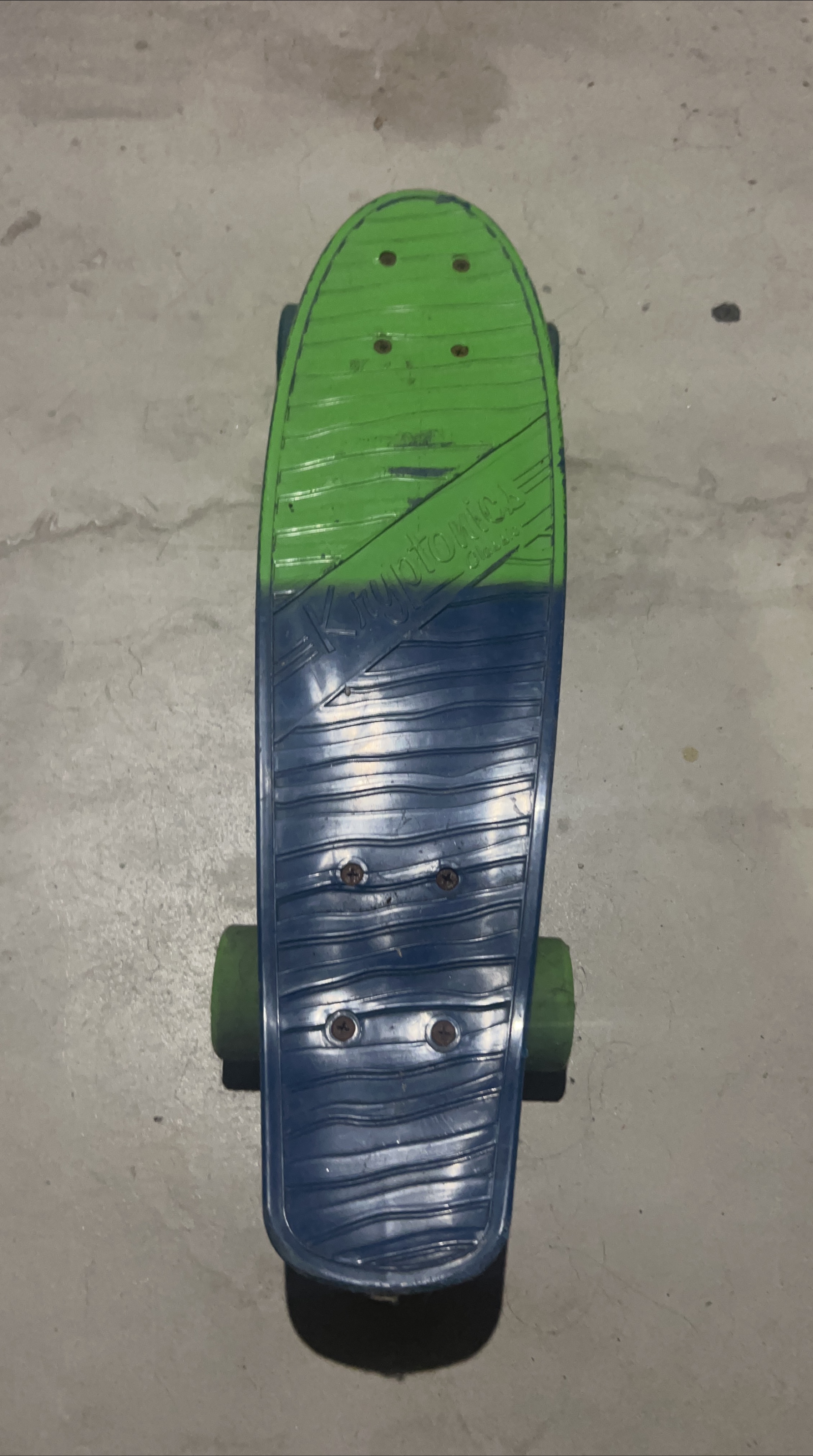 Kryptonics Classic Skateboard - Green & Blue thumbnail