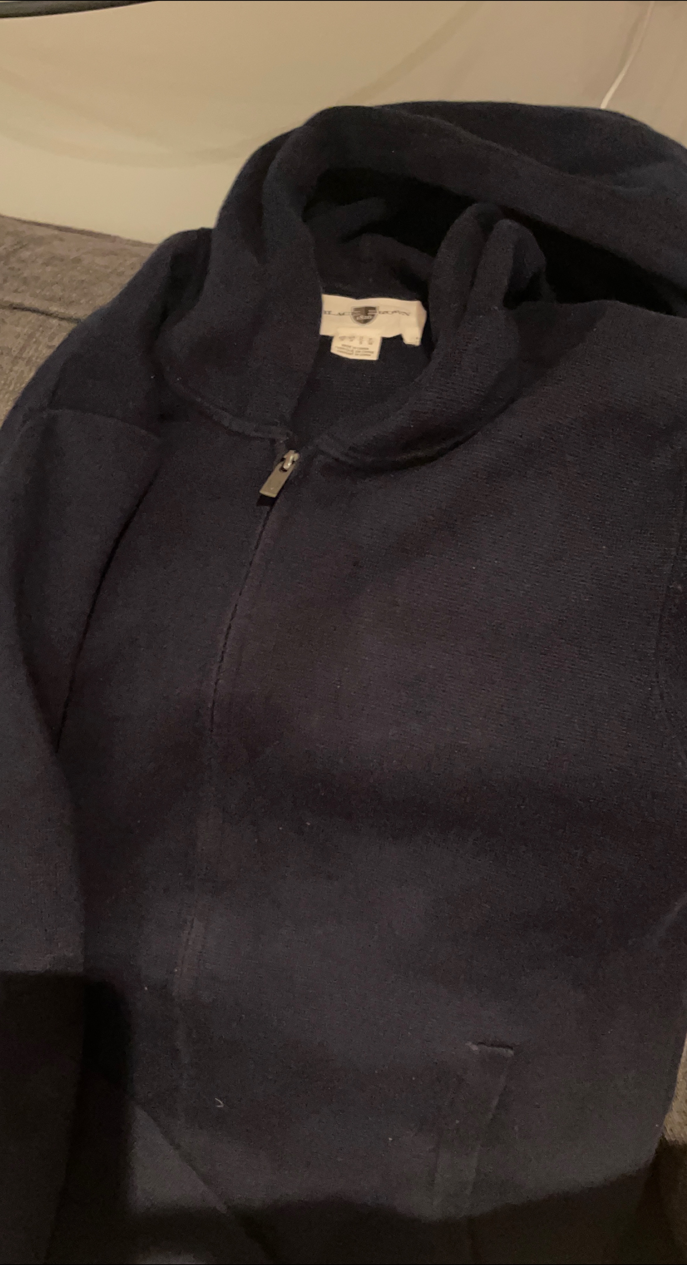 Black Brown 1826 Navy Zip Hoodie - Size M thumbnail