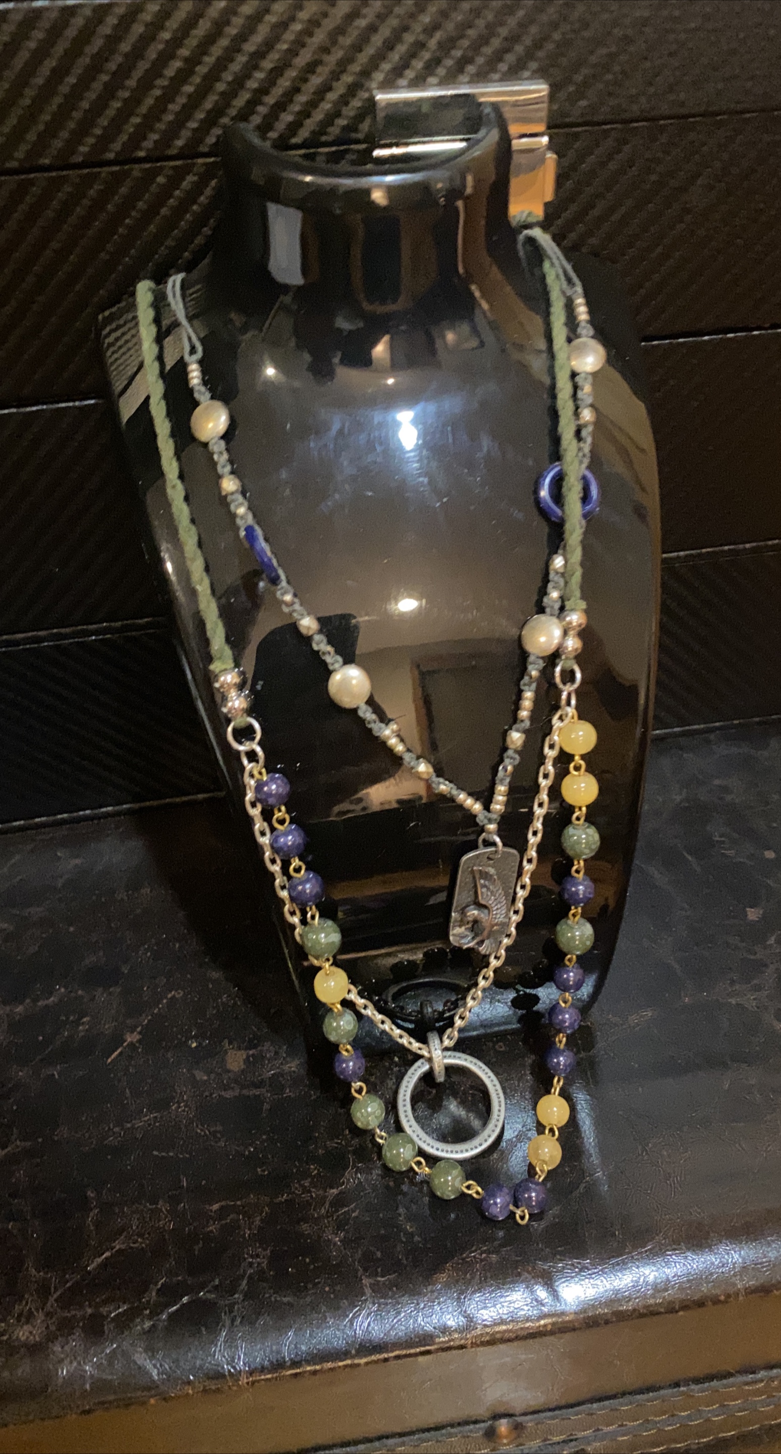 Armani Exchange Beaded Layered Necklace image indicator(1)