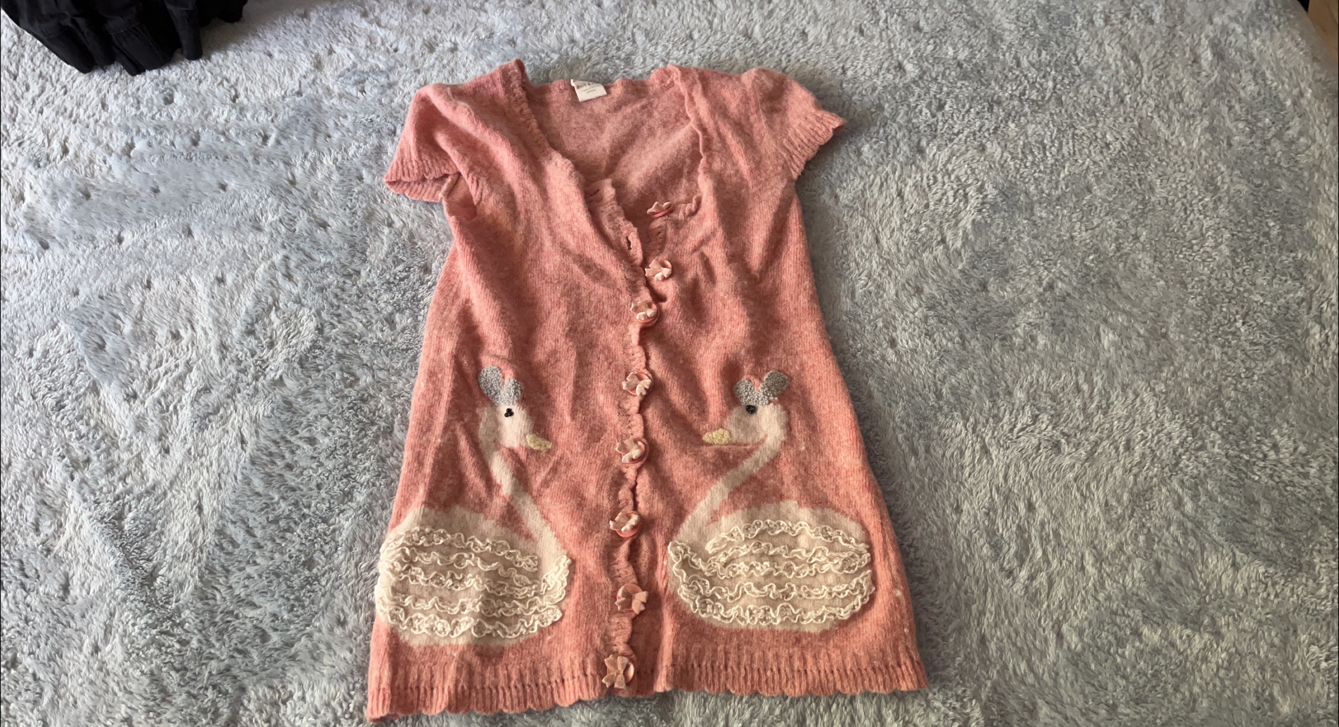 Knit & Co. Pink Swan Cardigan Dress thumbnail
