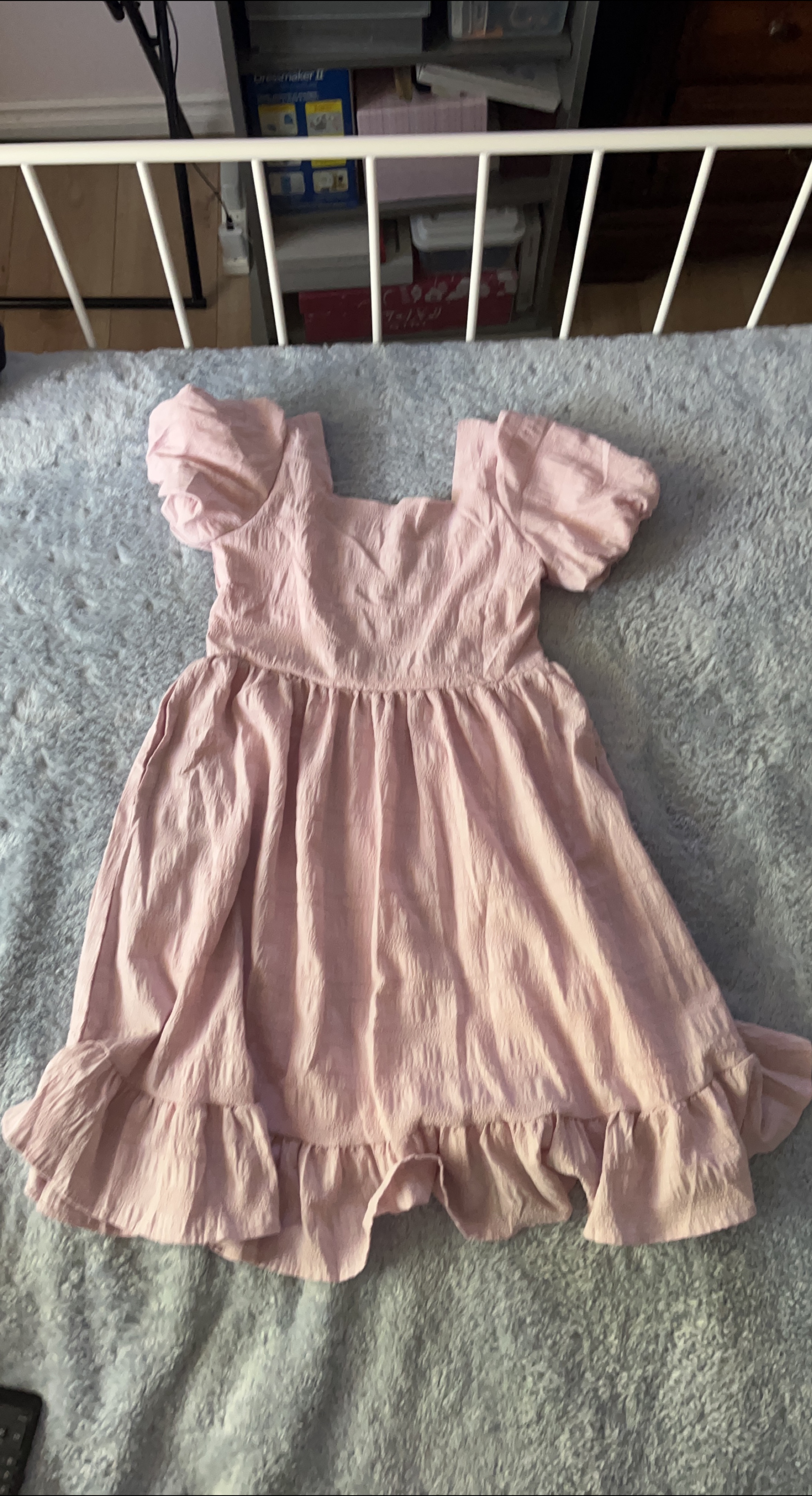 Pink Dress with Ruffle Hem thumbnail