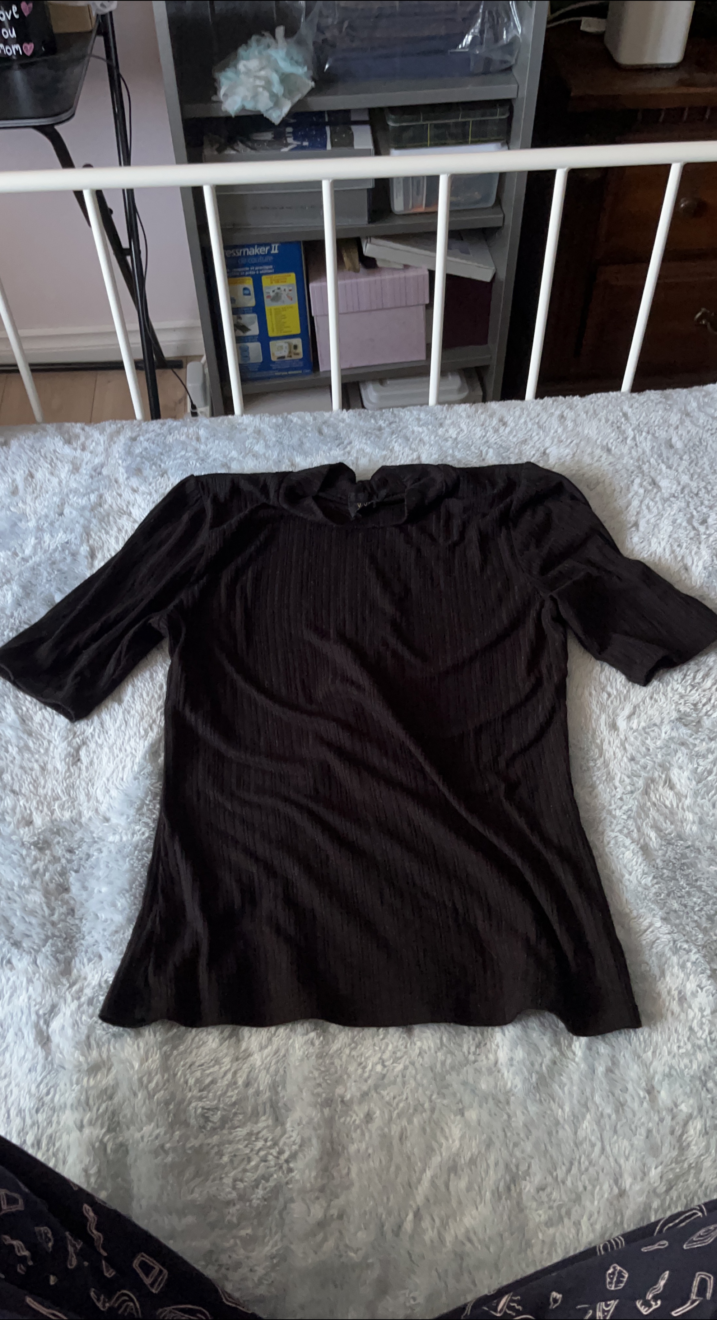 Black Ribbed Top thumbnail
