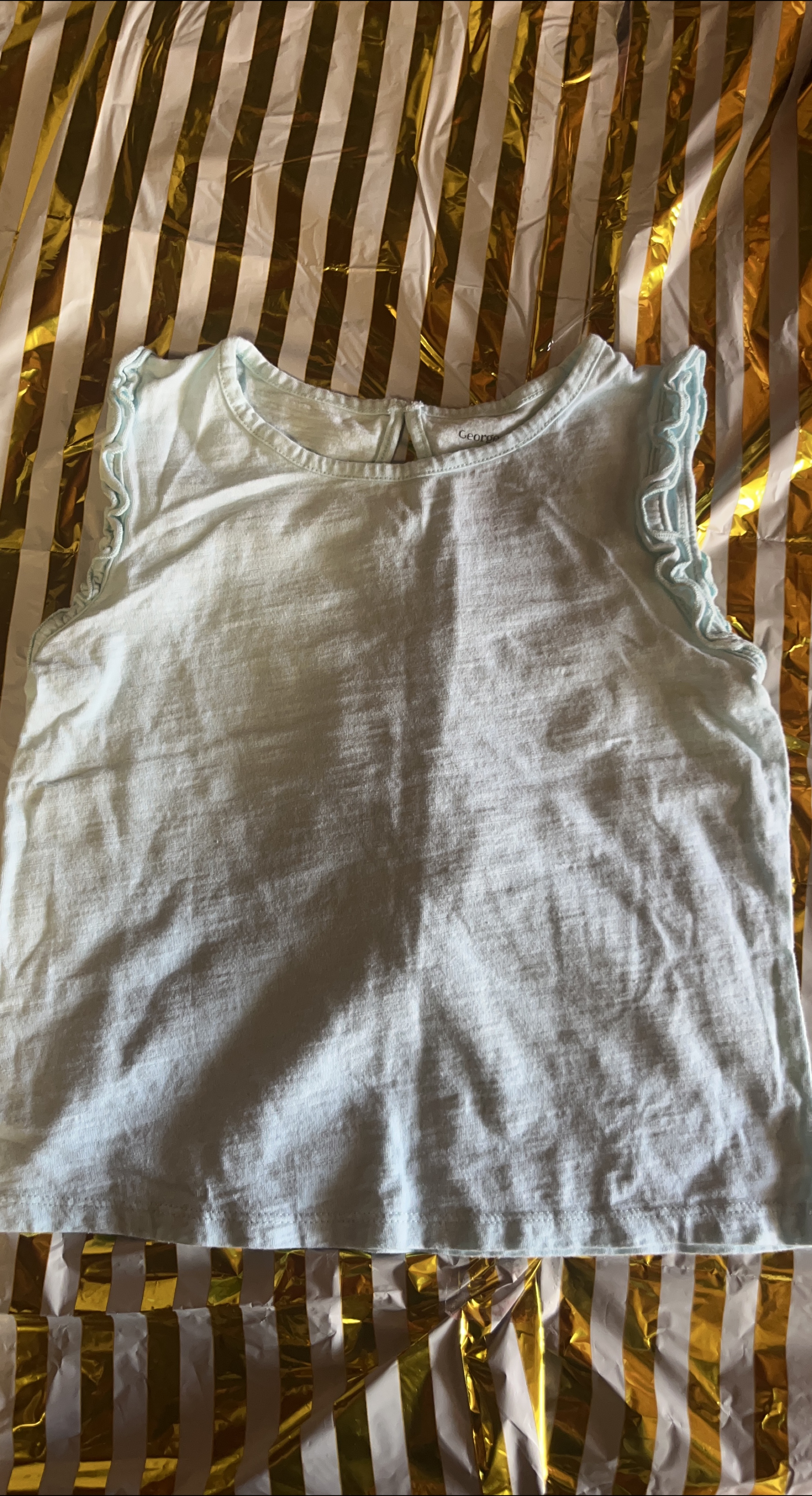 George Baby Blue Sleeveless Top thumbnail