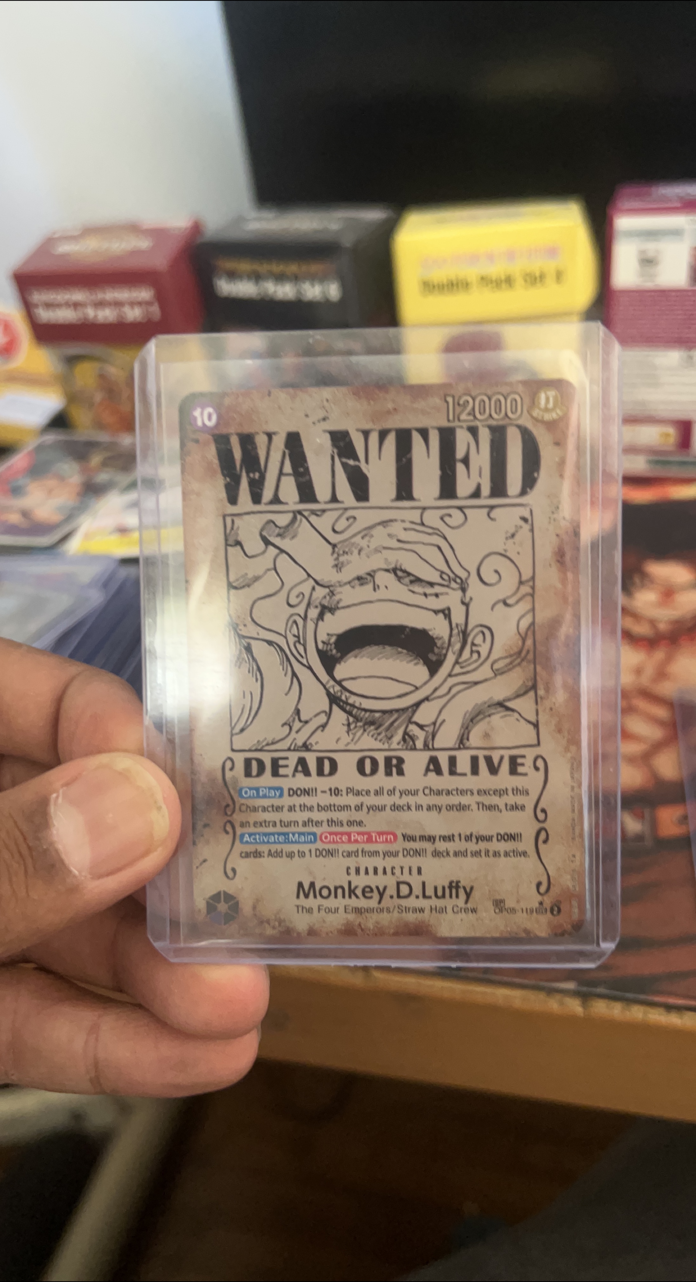 One Piece Card Game Monkey D. Luffy Wanted Card