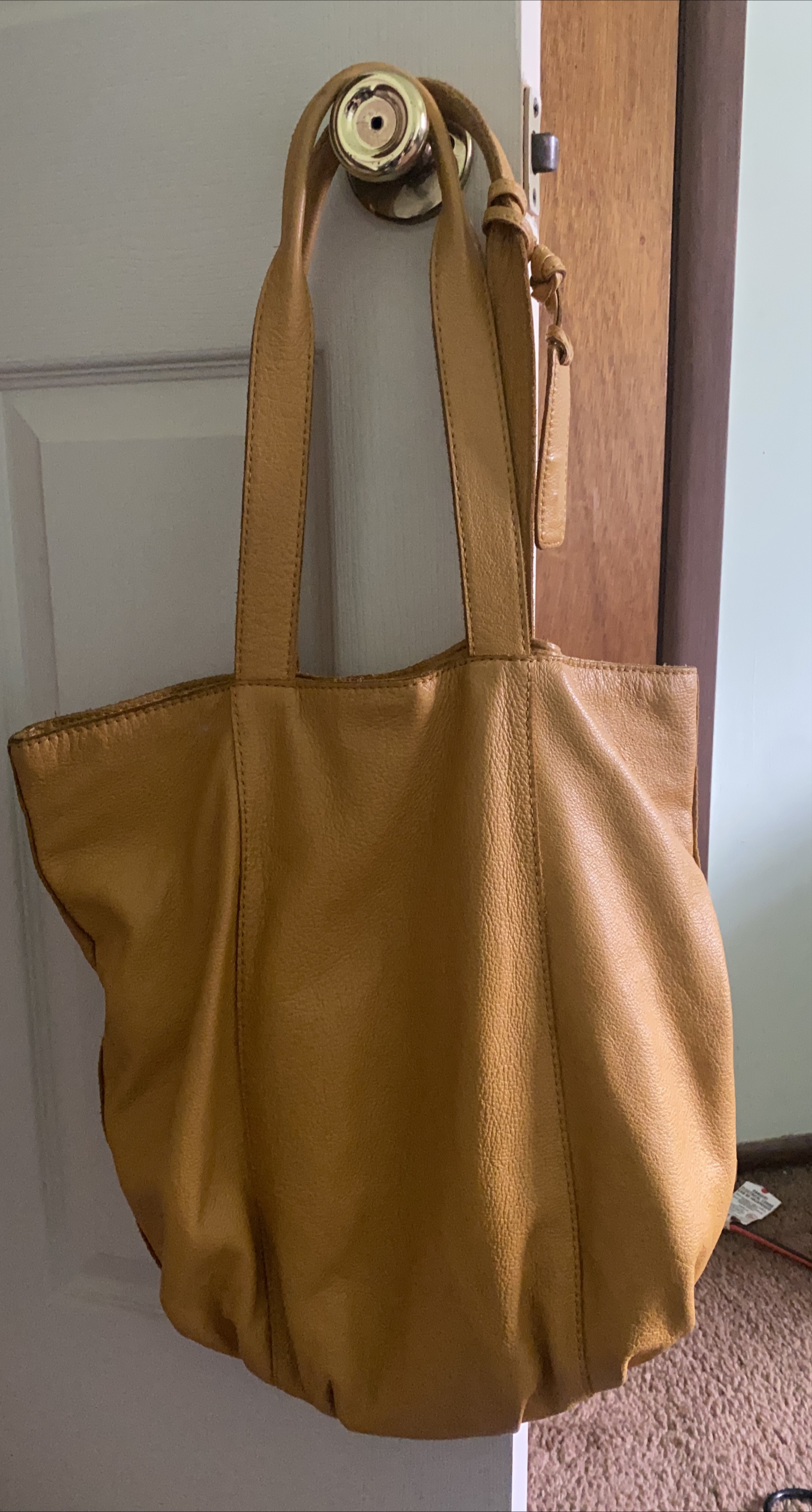 JOE'S Jeans Yellow Leather Tote Bag thumbnail