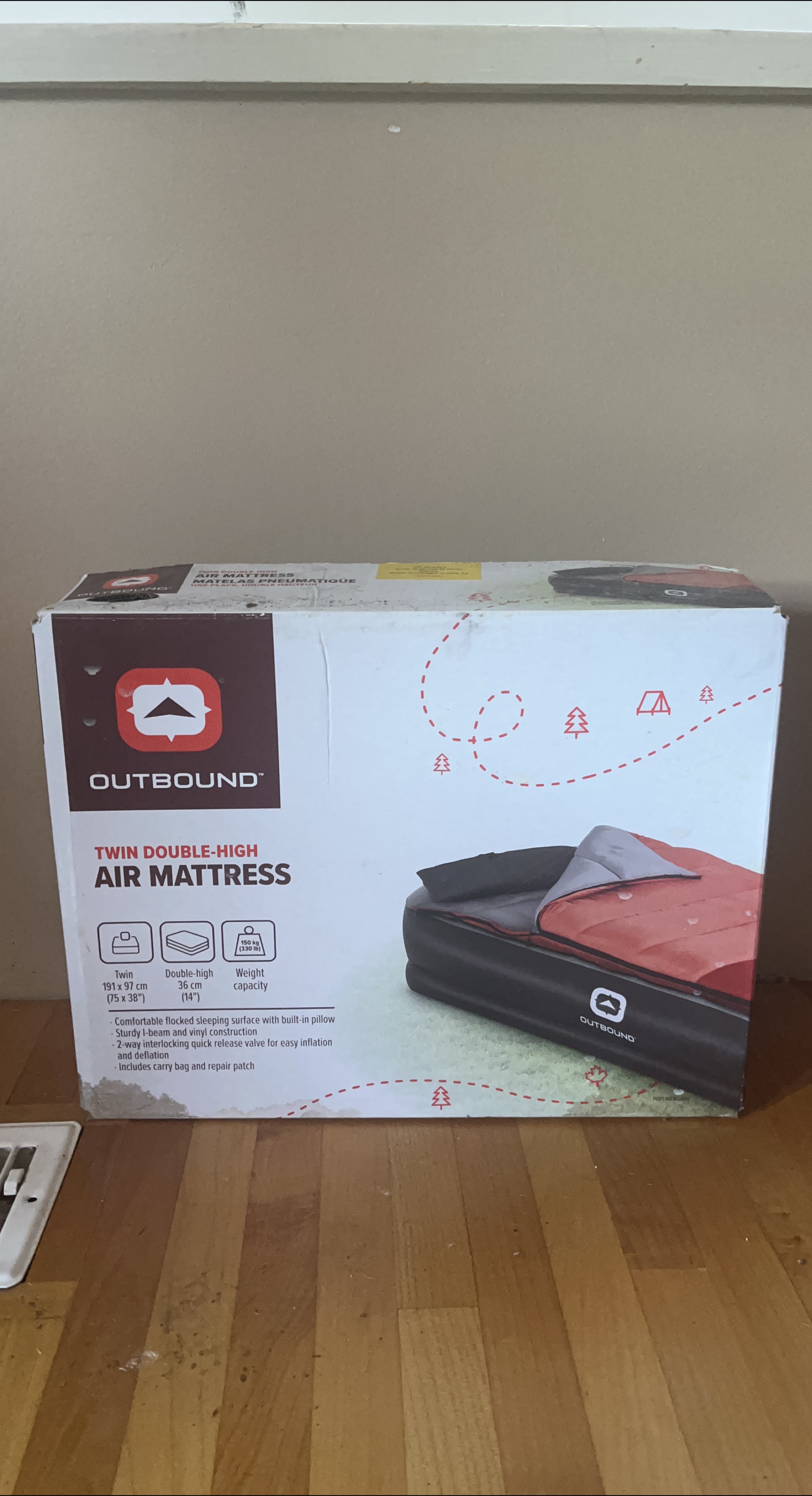 Outbound Twin Double-High Air Mattress - New in Box! thumbnail