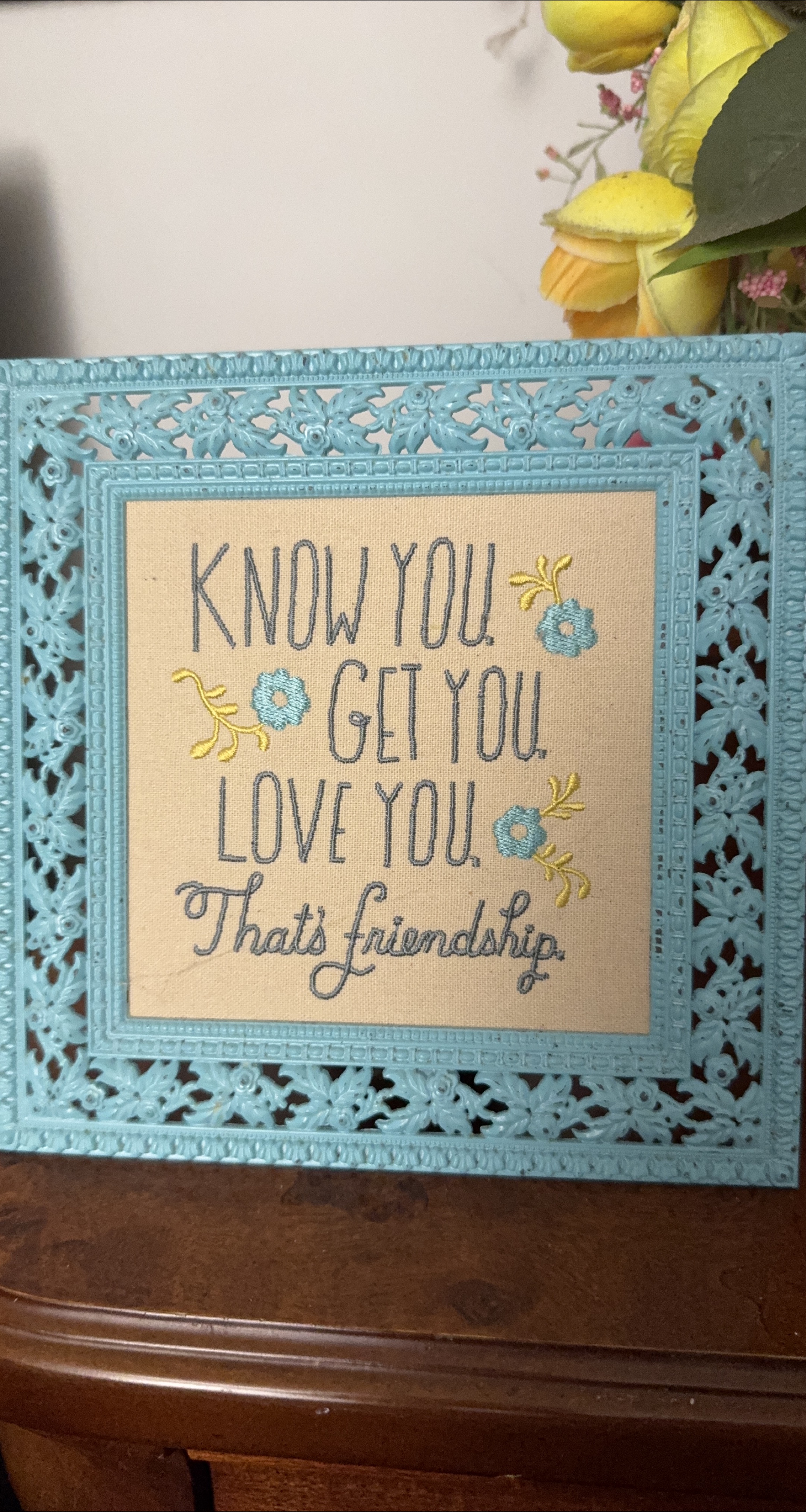Framed Friendship Embroidery thumbnail