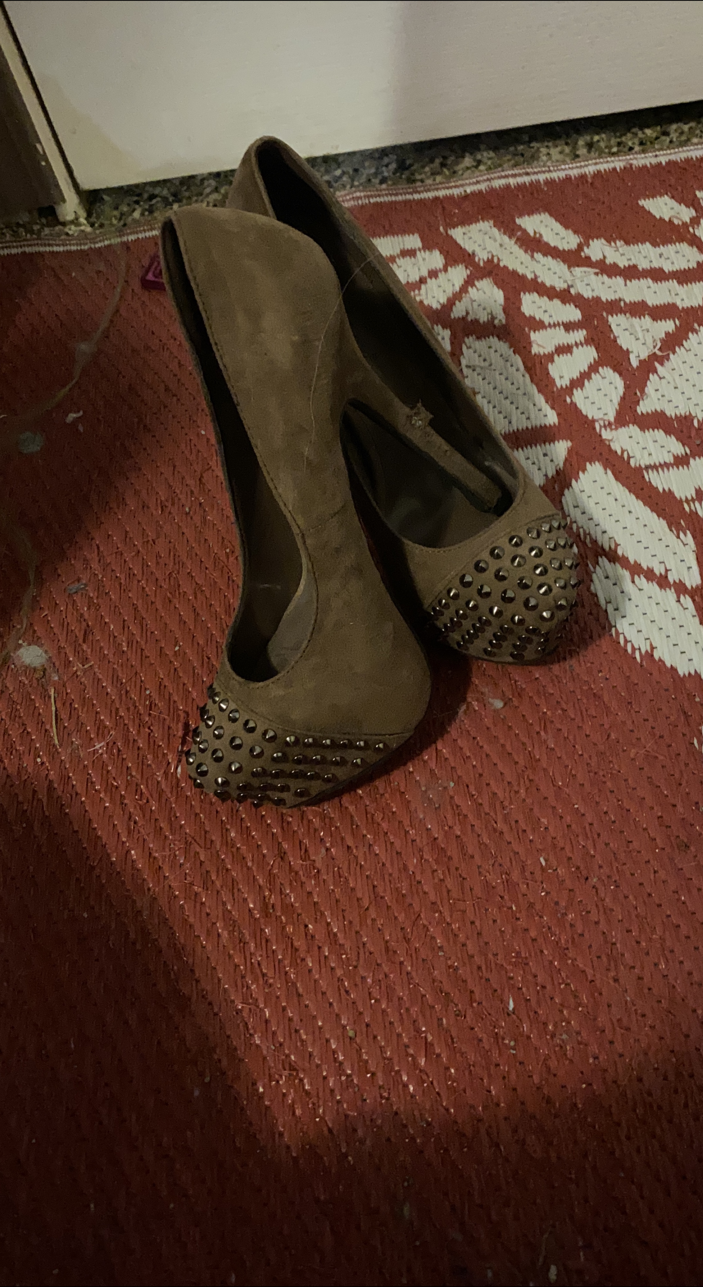 Brown Studded Heels