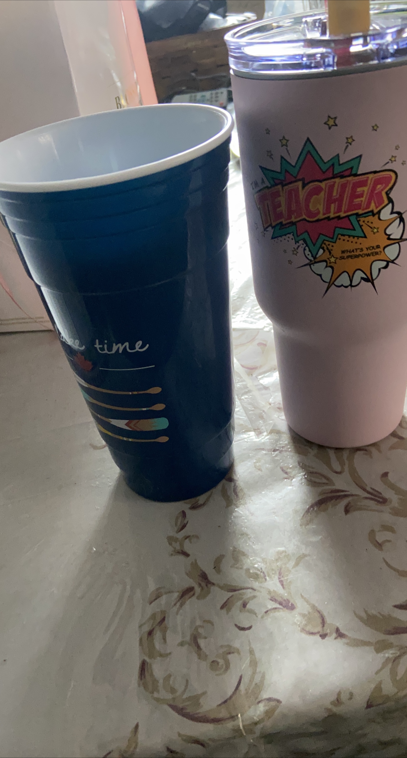 Teacher Tumbler & Blue Cup Set thumbnail