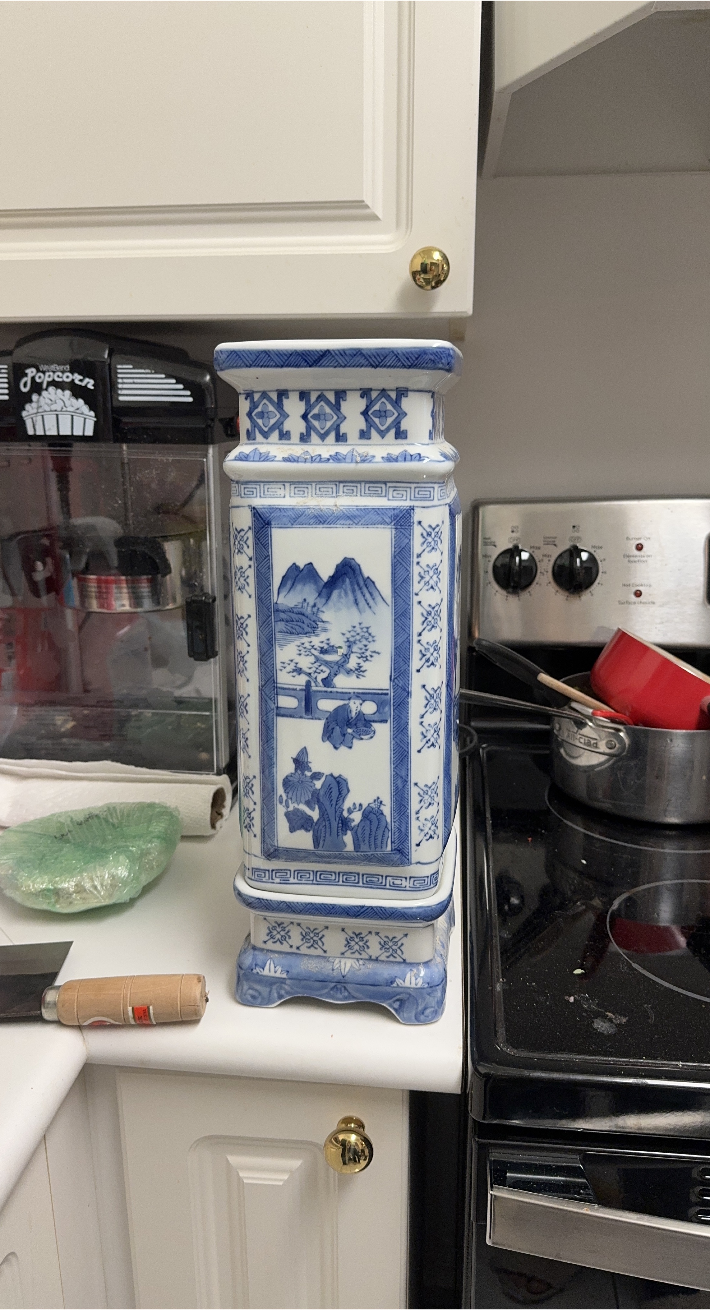 Blue & White Decorative Vase thumbnail