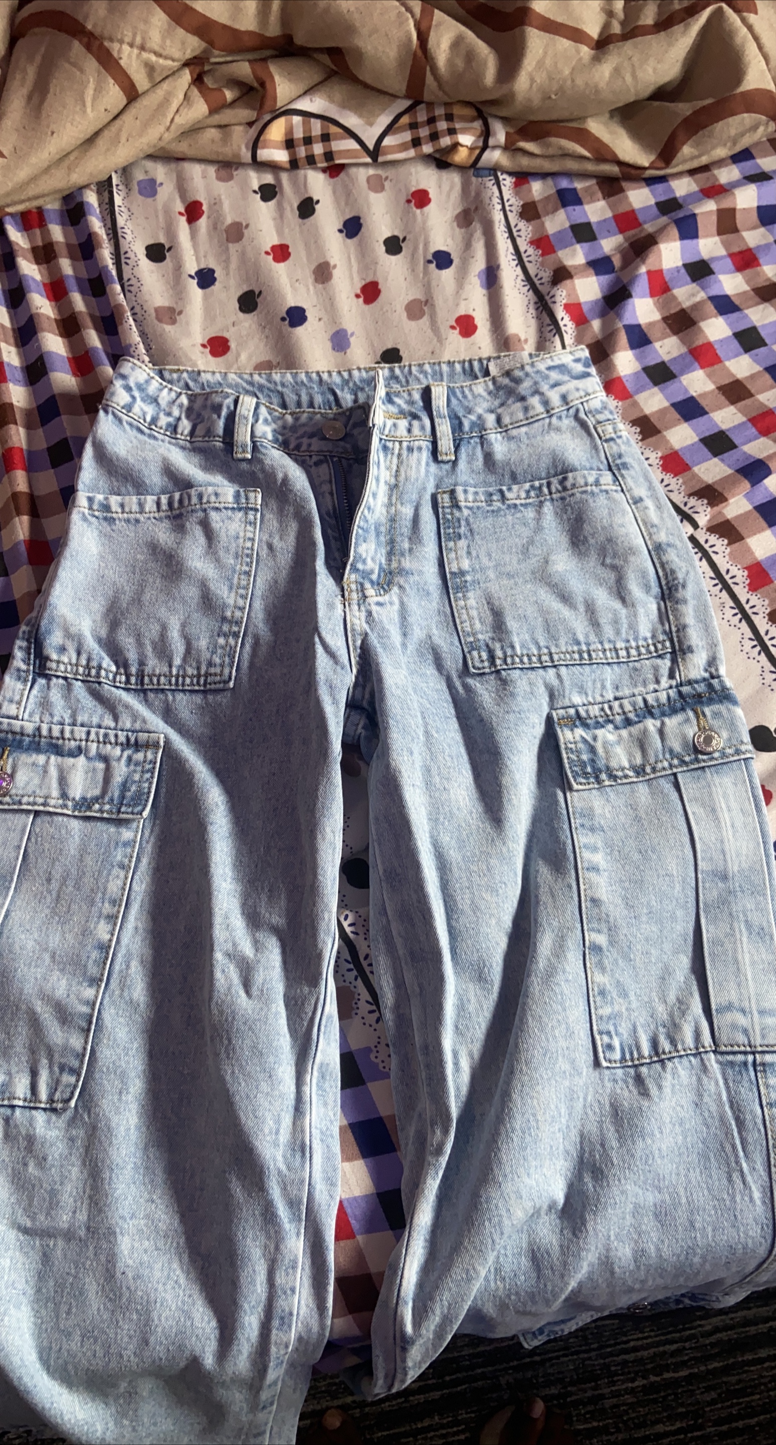 Light Blue Cargo Jeans
