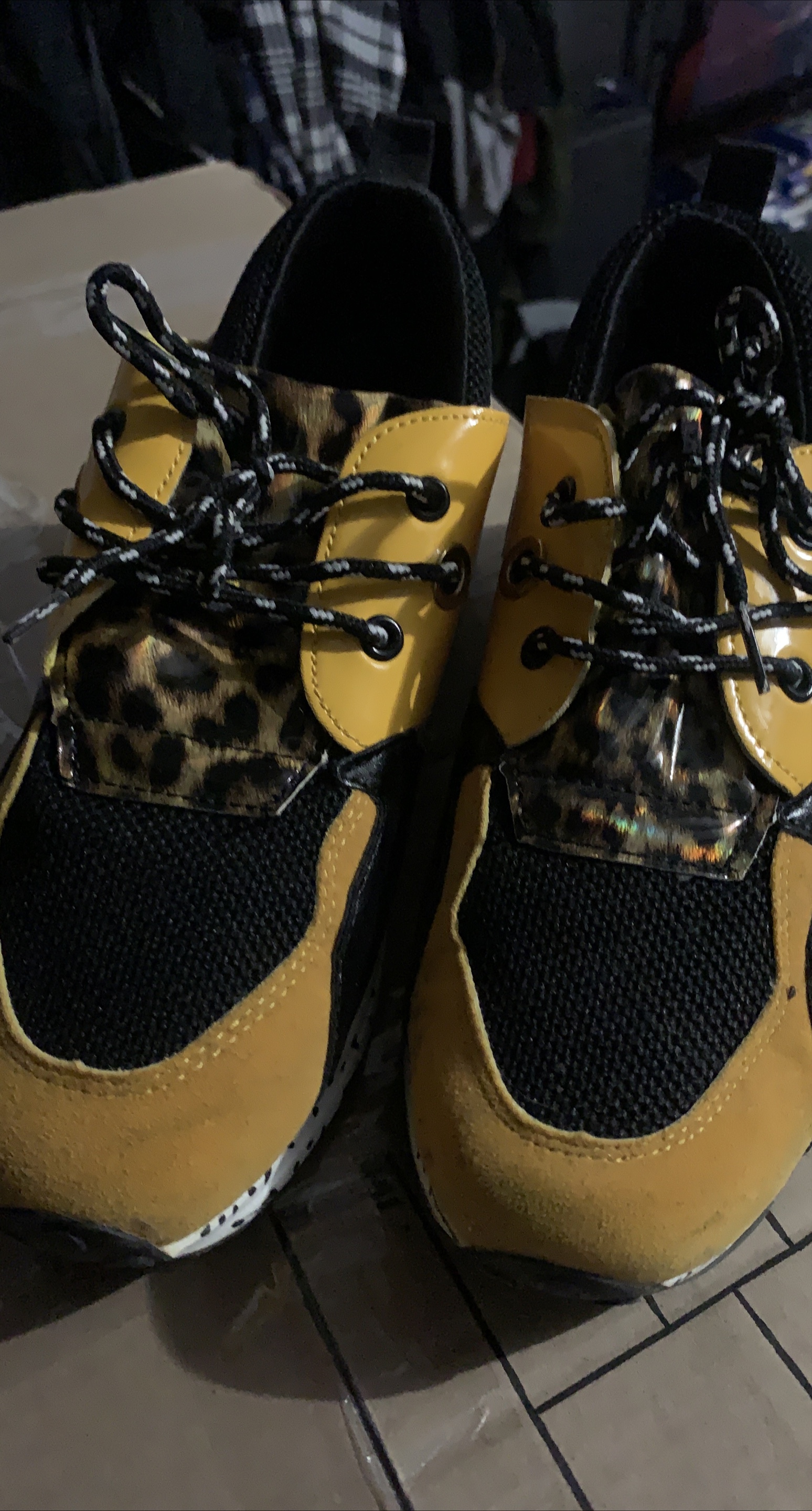 Leopard Print Accent Sneakers thumbnail