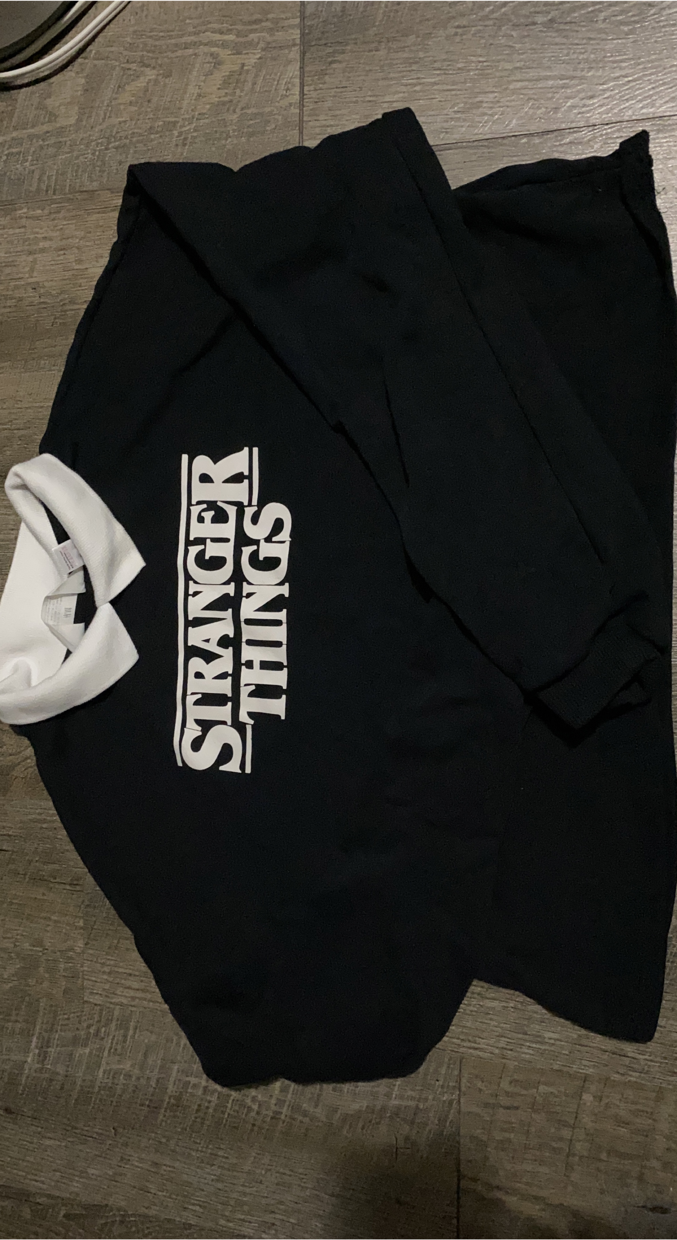 Stranger Things Black & White Long Sleeve Shirt thumbnail