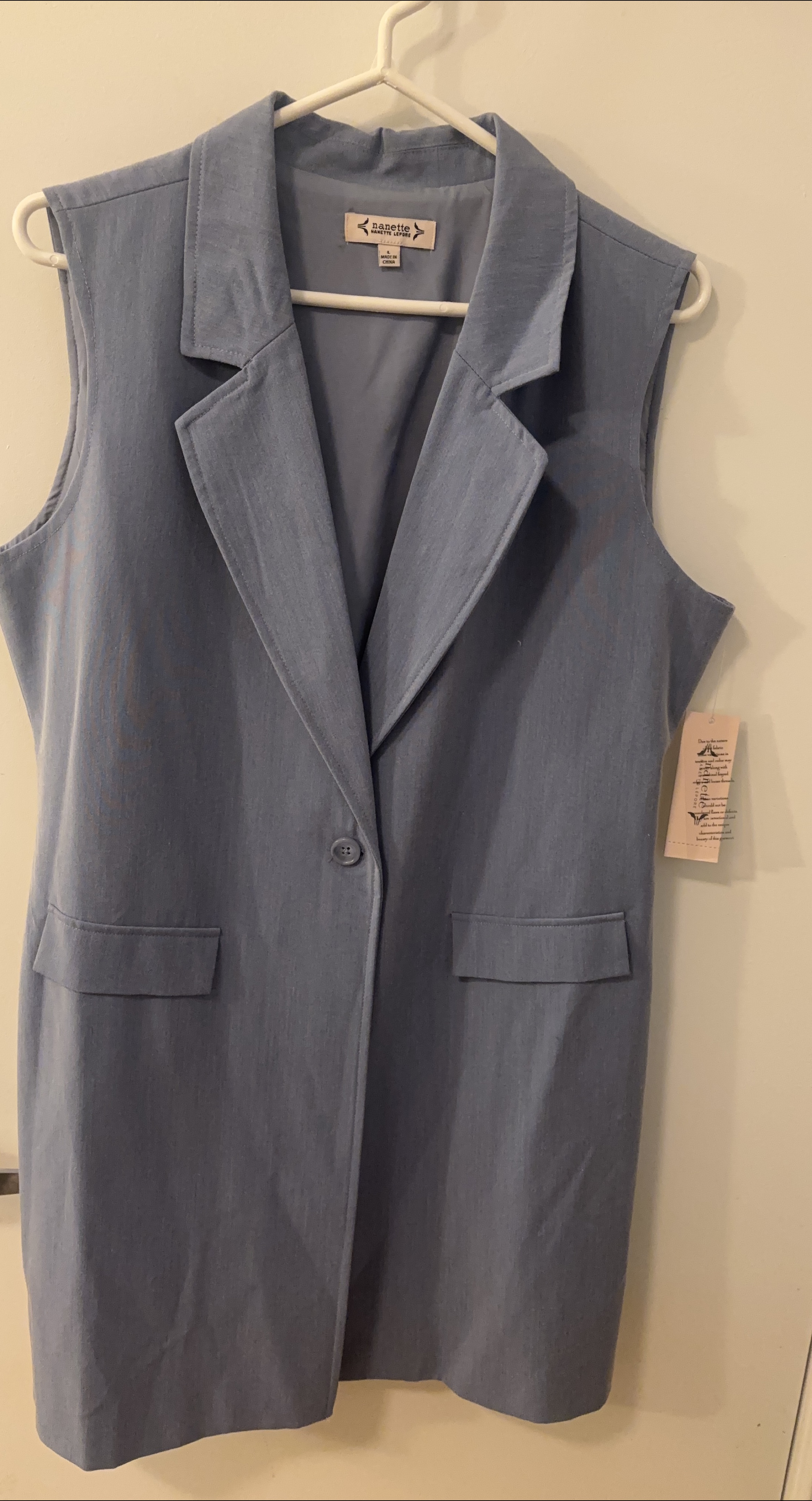 Nanette Lepore Sleeveless  Blazer Vest - Size L New With Tags thumbnail