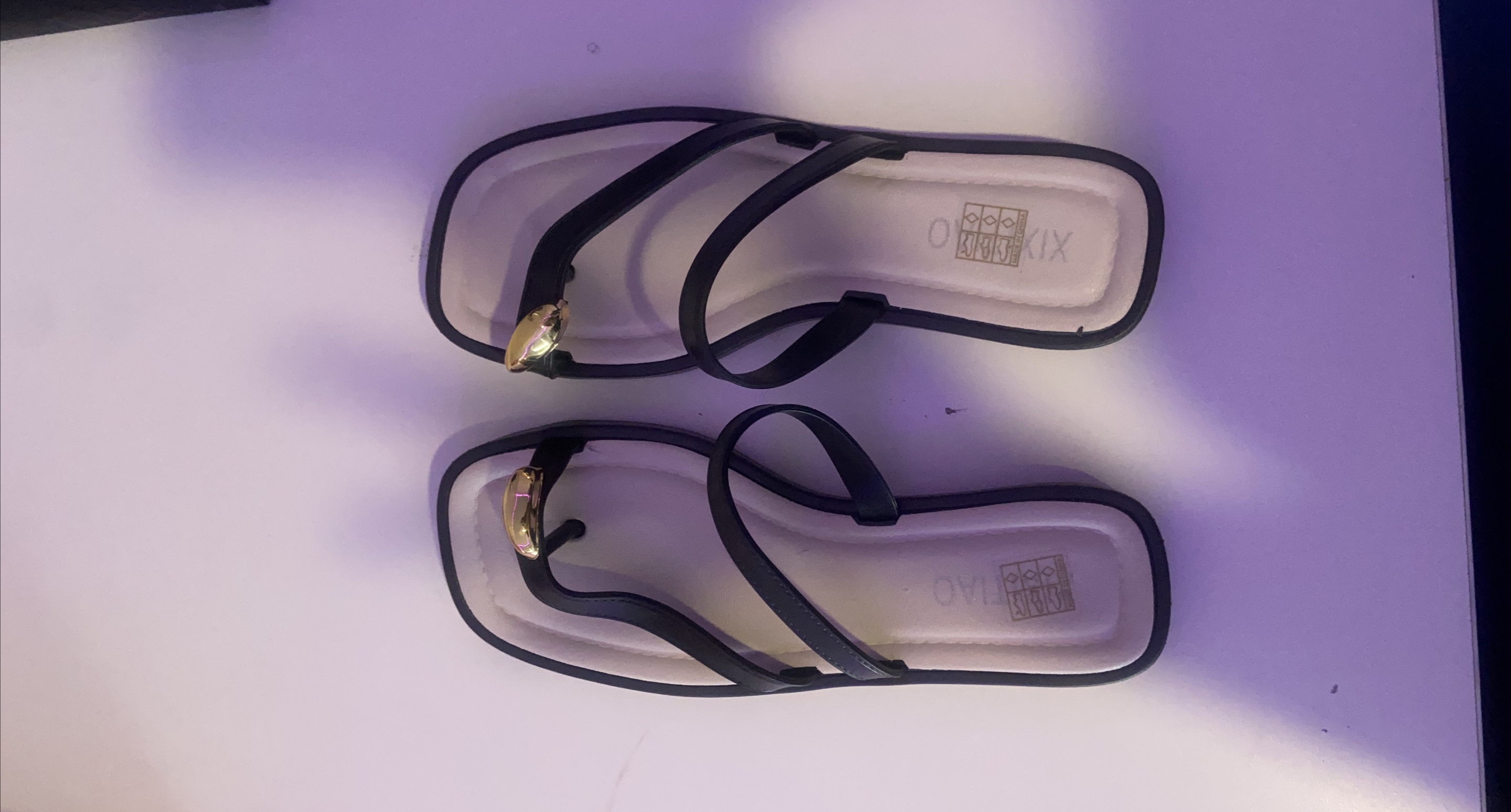 Black Thong Sandals - Size 7 - photo 2