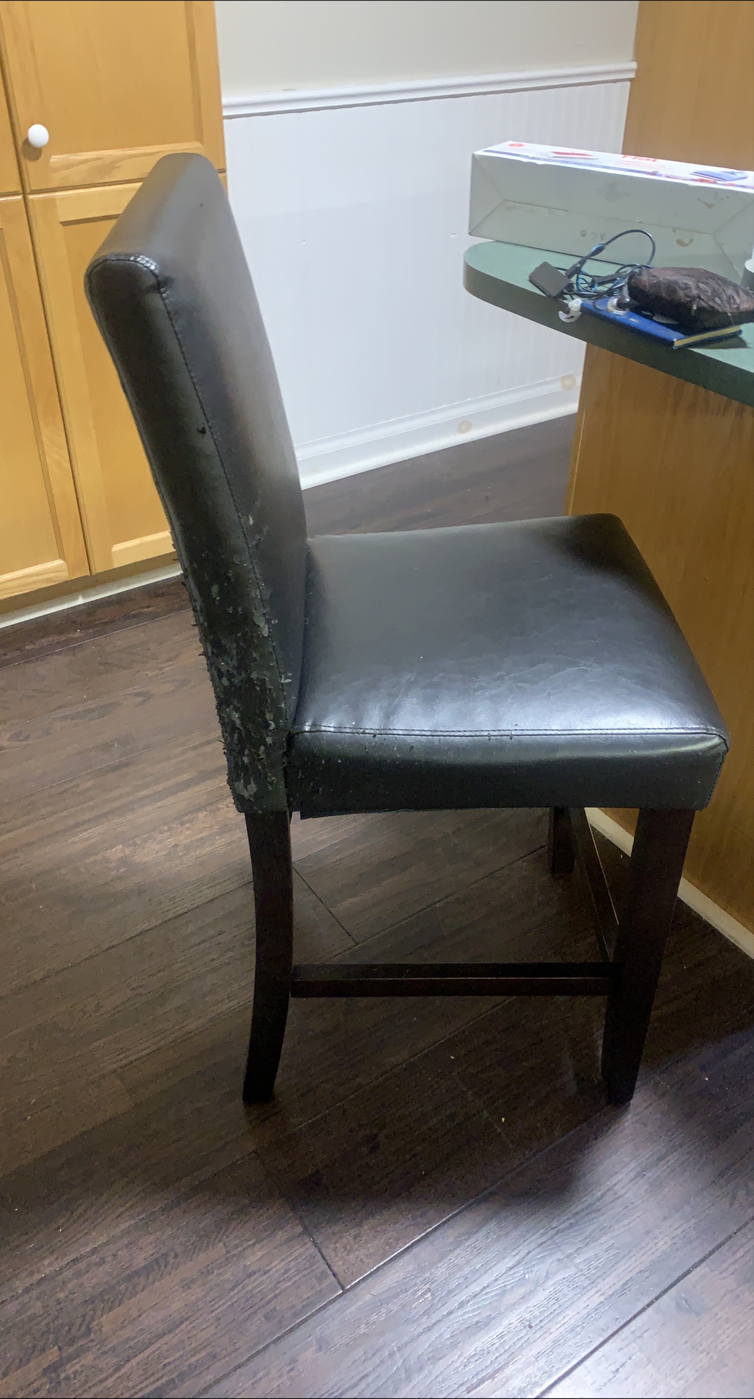 Black Faux Leather Dining Chair thumbnail