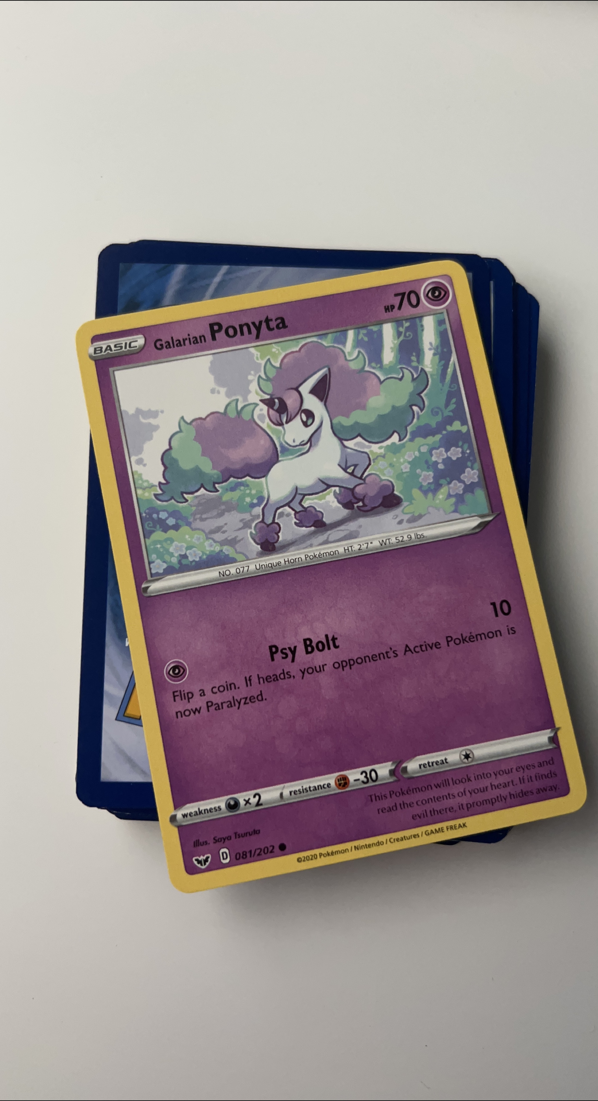 Galarian Ponyta Pokémon Card thumbnail