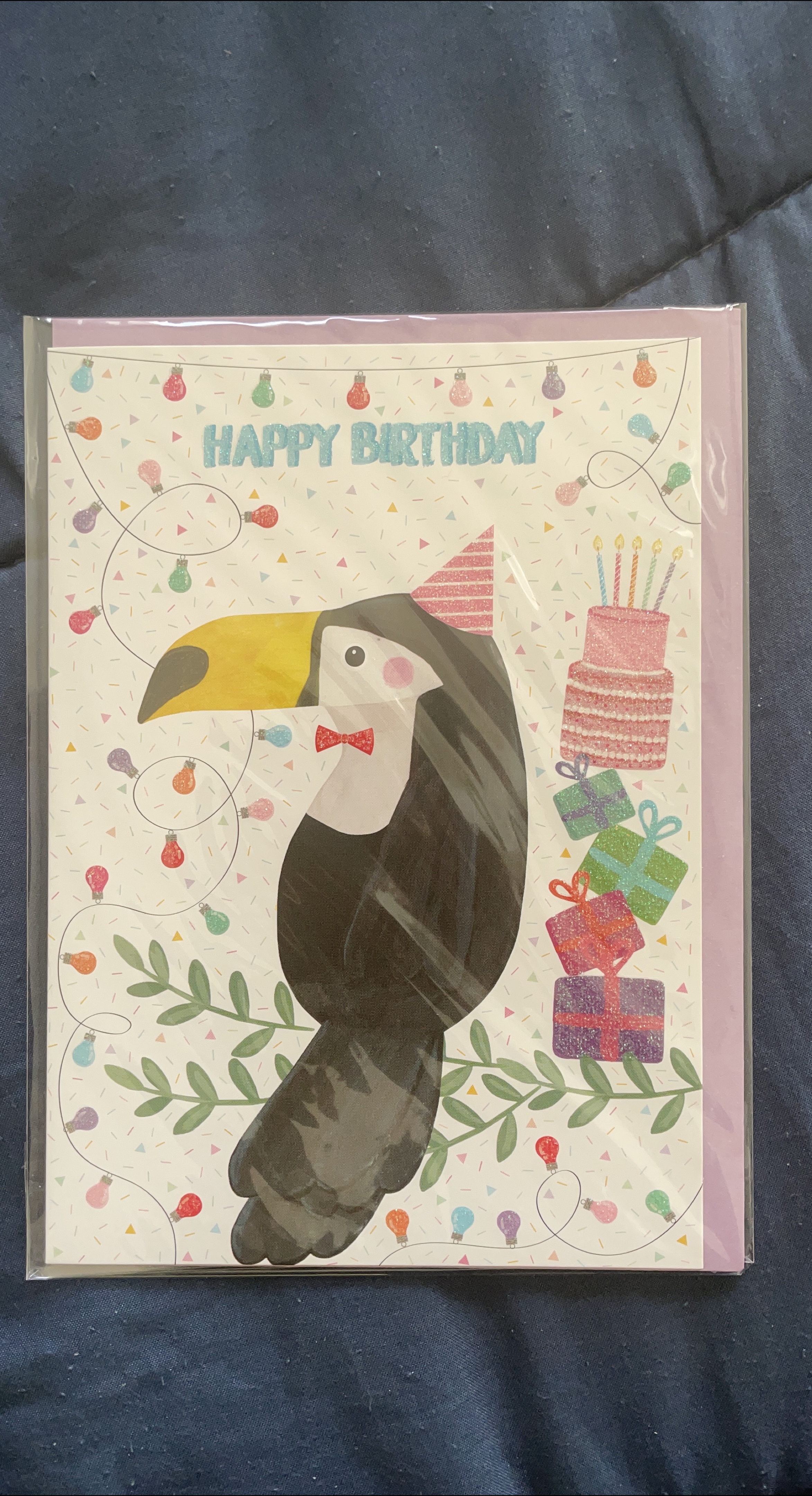 Happy Birthday Card - Toucan Theme (with envelope) thumbnail