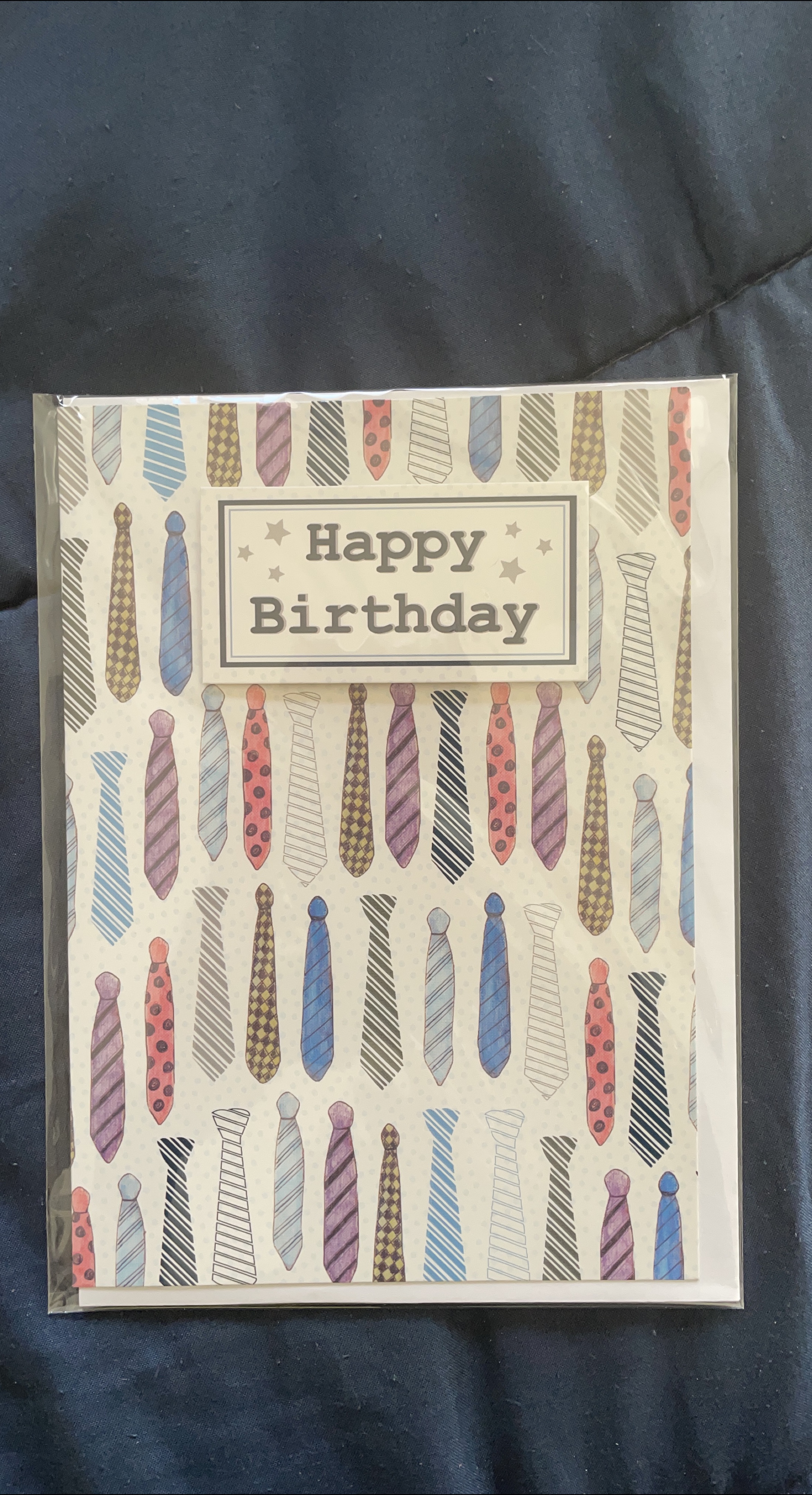 Handmade Happy Birthday Card - Necktie Design (with envelope) thumbnail