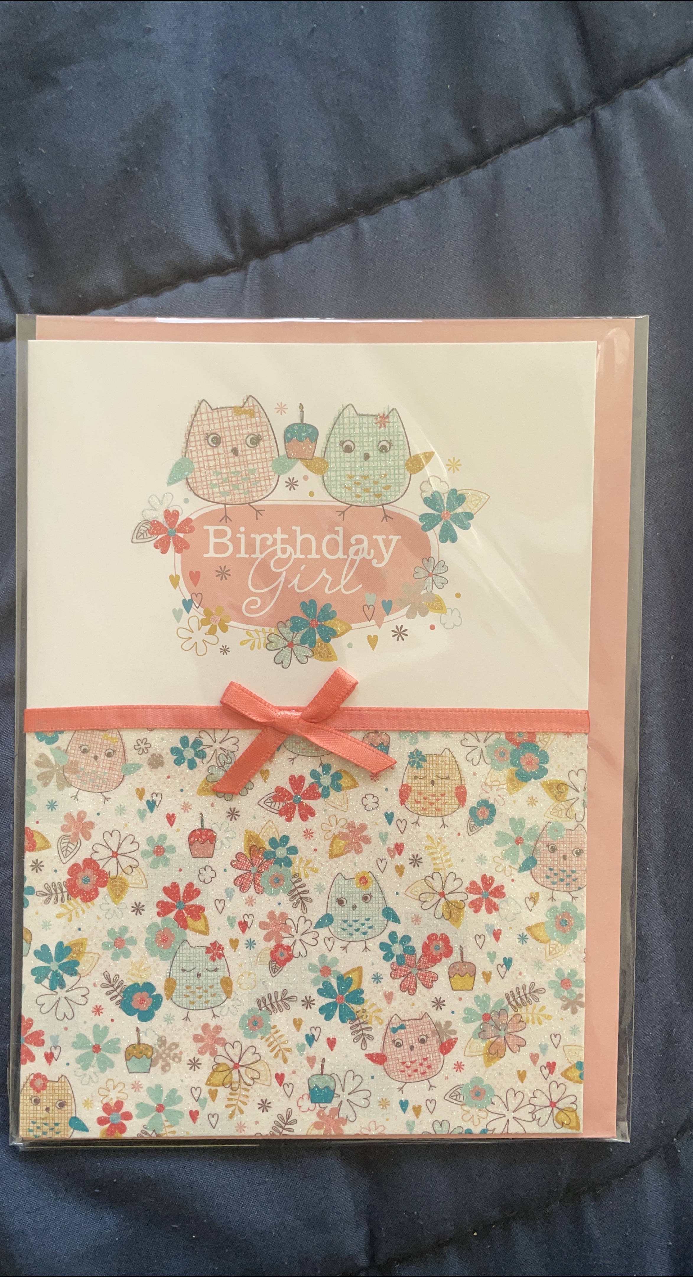 CARD ACCEPTED - Birthday Girl Owl Card - with envelope image indicator(1)